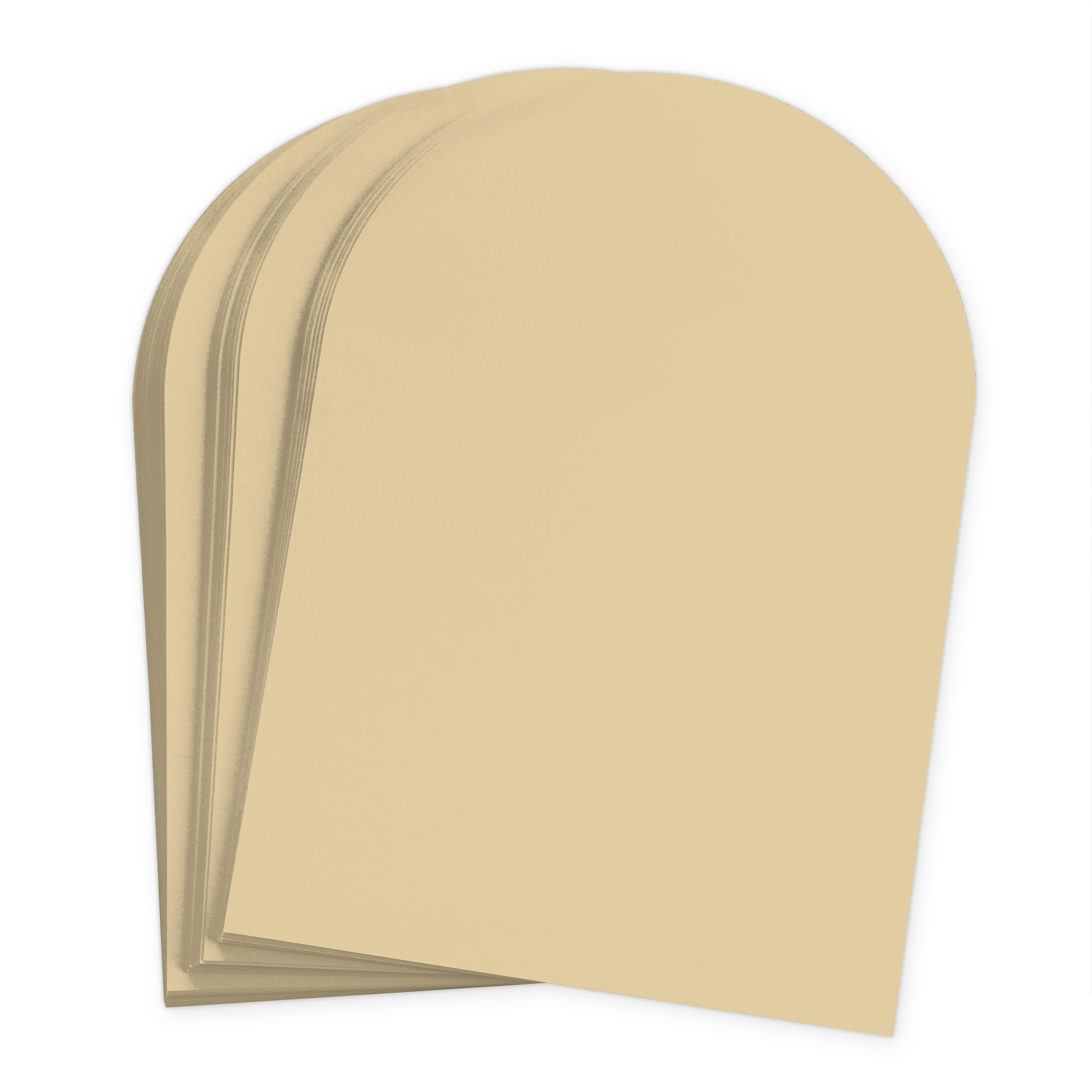 Wheat Tan Arch Shaped Card - A7 Gmund Colors Matt 5 x 7 111C