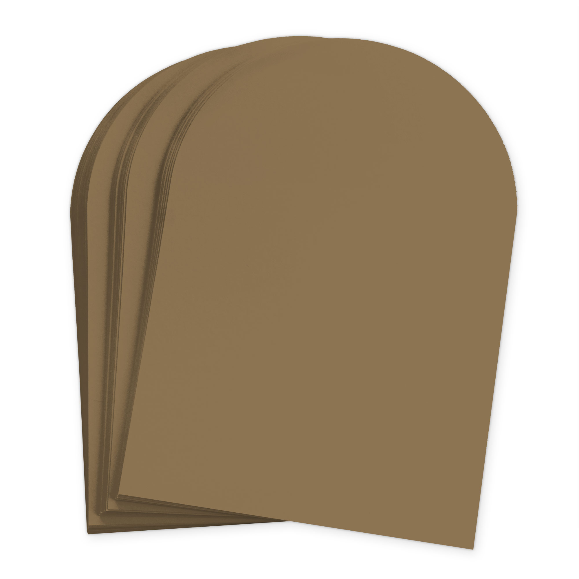 Walnut Brown Arch Shaped Card - A7 Gmund Colors Matt 5 x 7 111C