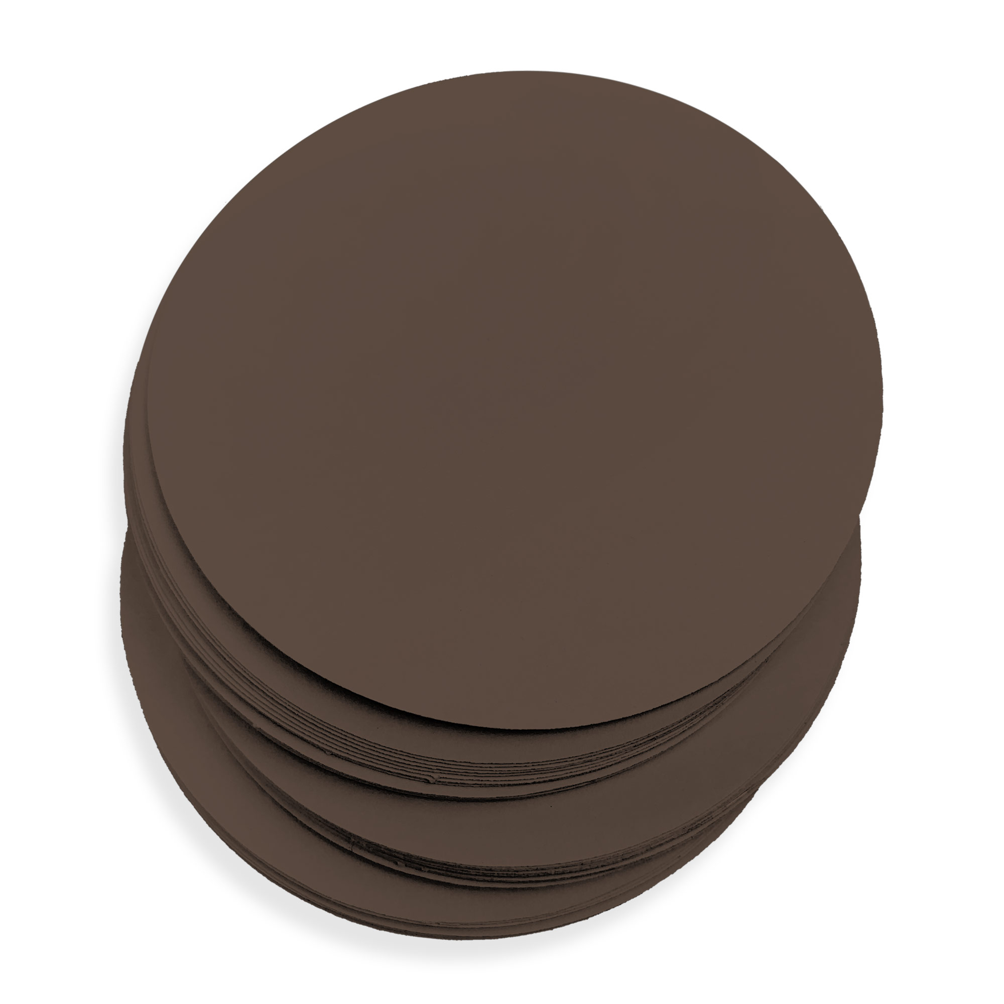 Chocolate Brown Round Card - 3 x 3 Round Gmund Colors Matt 111C