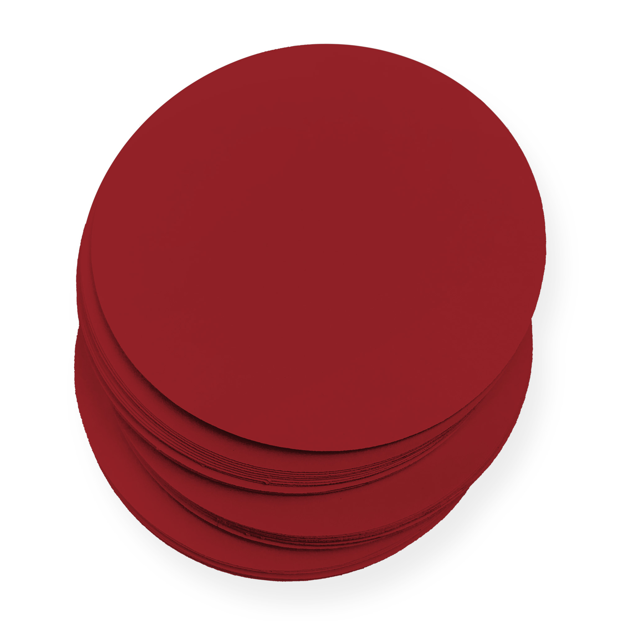 Deep Red Round Card - 3 x 3 Round Gmund Colors Matt 111C