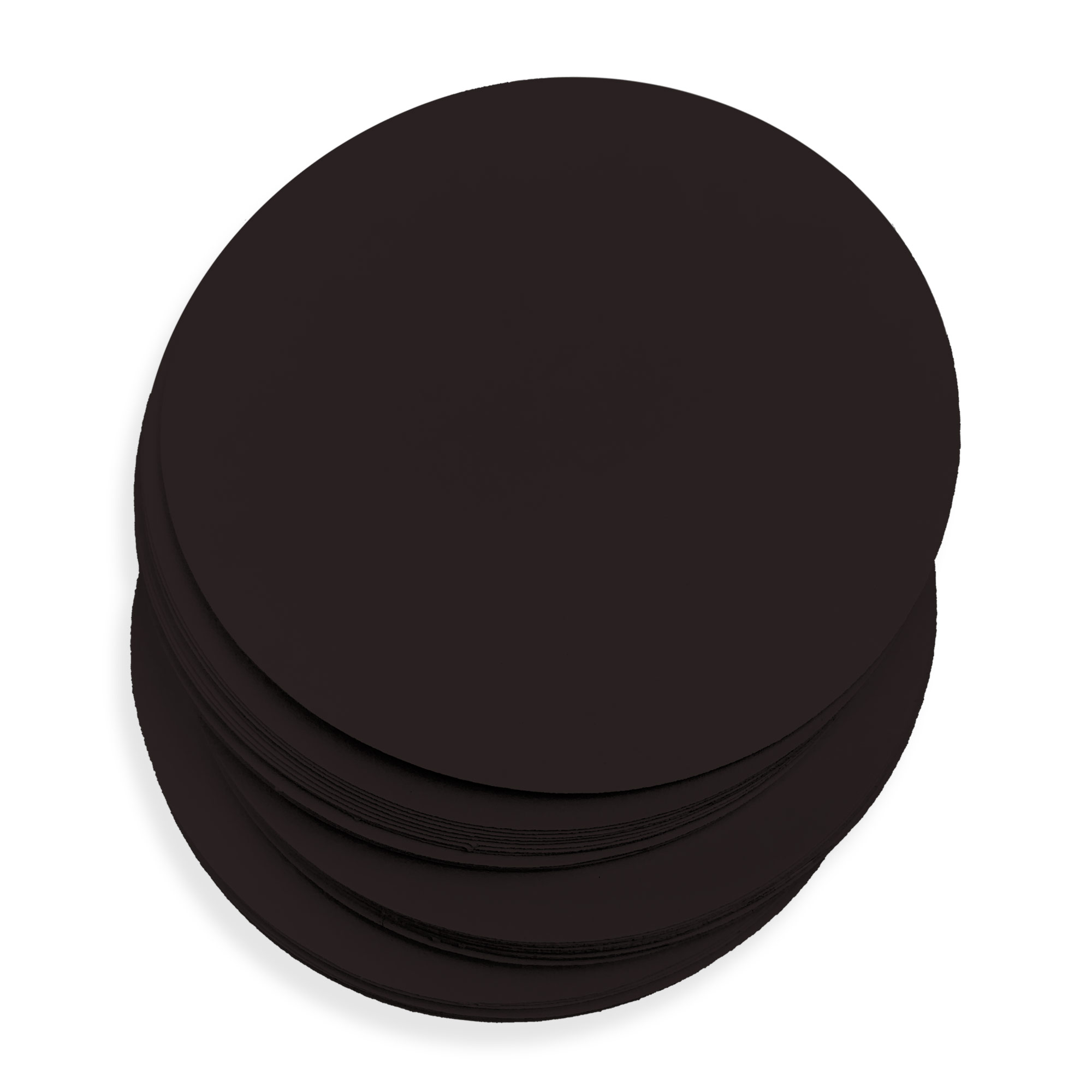 Ebony Black Round Card - 3 x 3 Round Gmund Colors Matt 111C