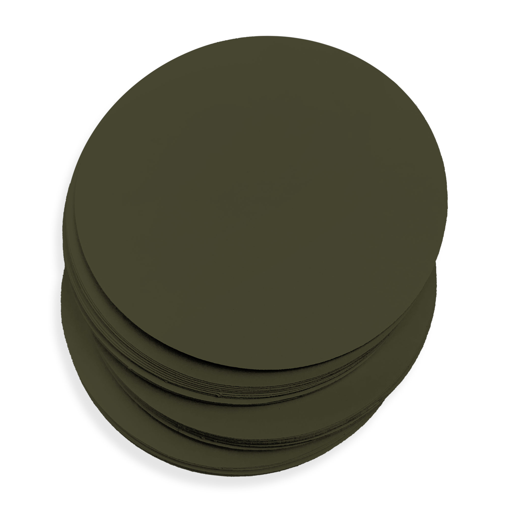 Forest Green Round Card - 3 x 3 Round Gmund Colors Matt 111C