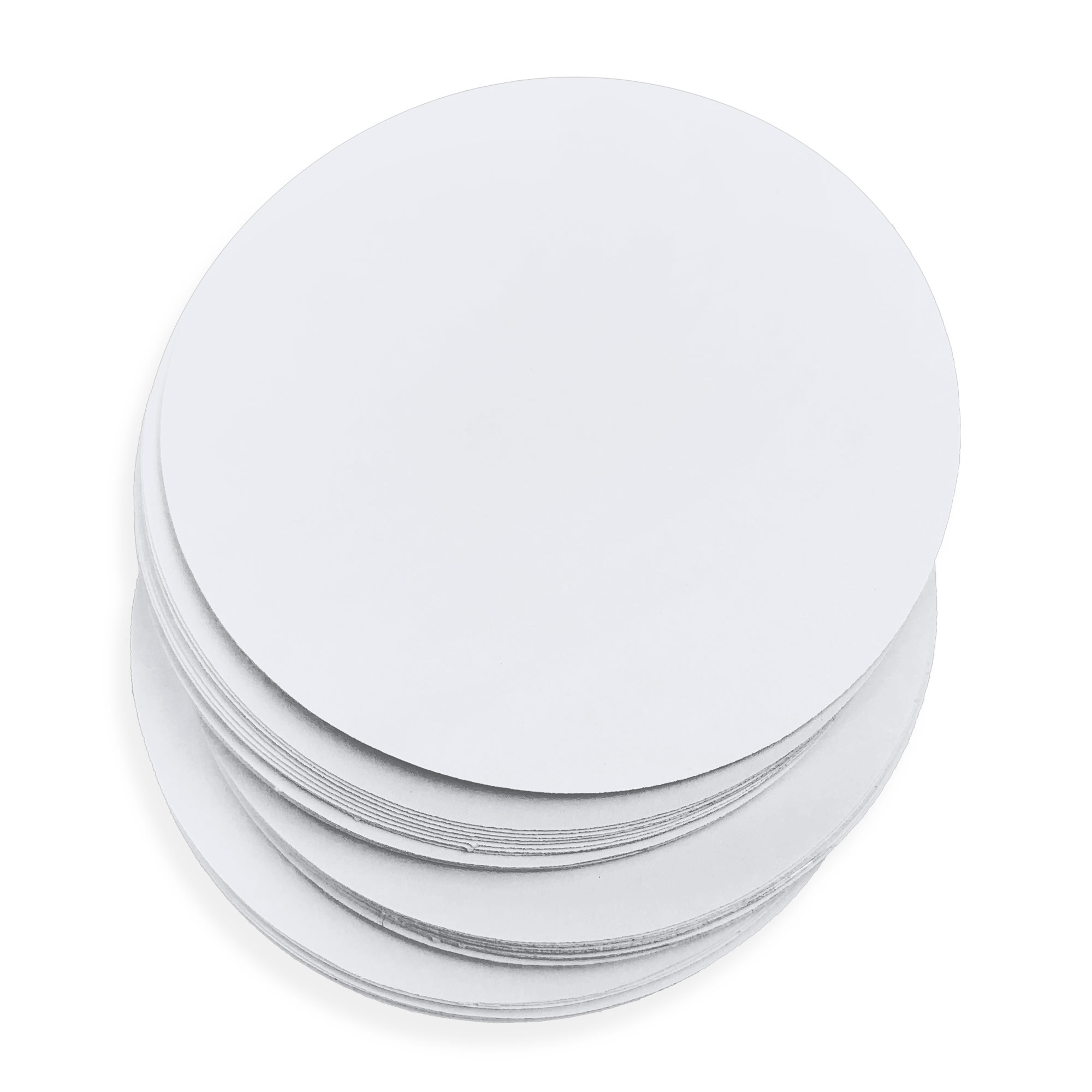 Fluorescent White Round Card - 3 x 3 Round Gmund Colors Matt 111C