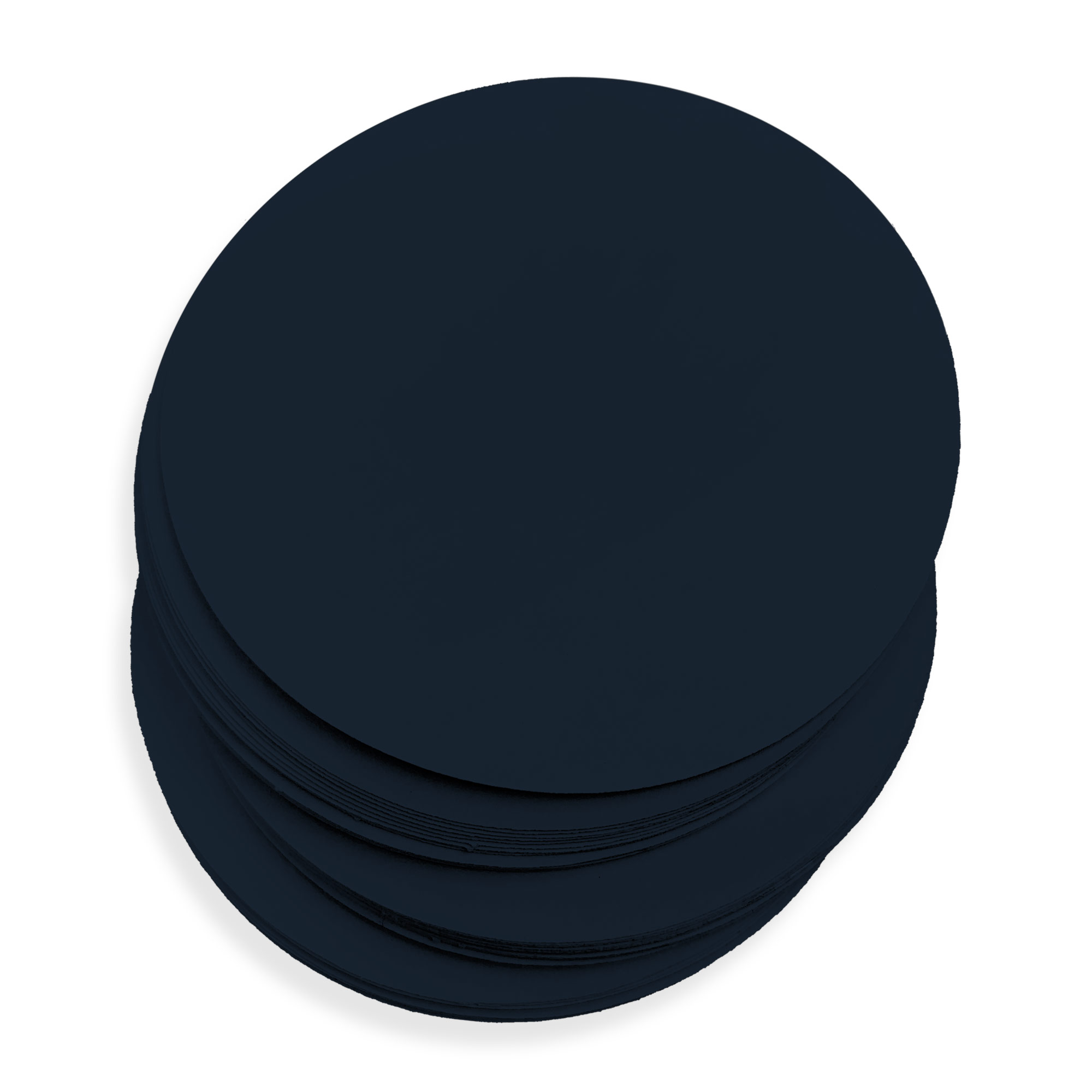 Dark Navy Blue Round Card - 3 x 3 Round Gmund Colors Matt 111C
