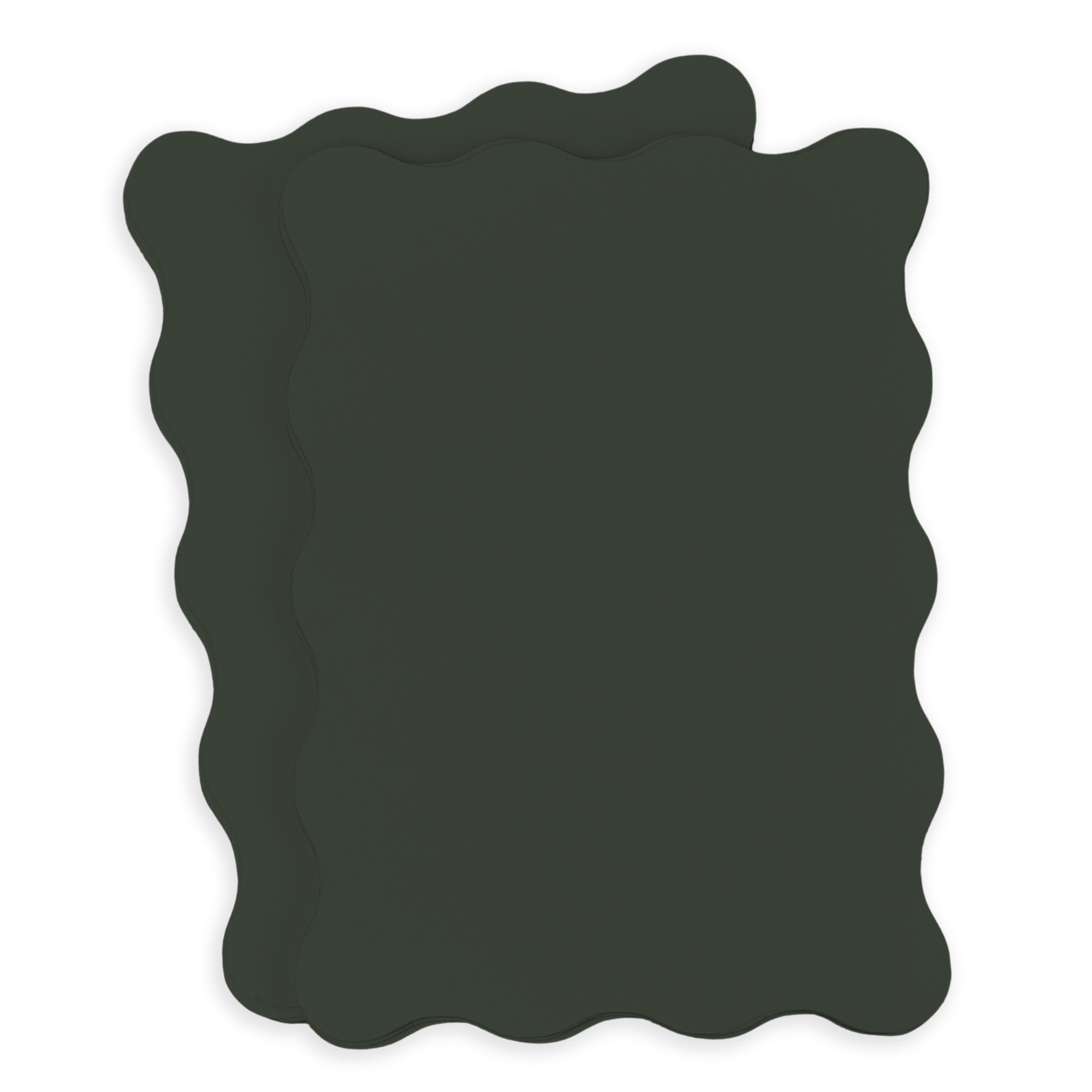 Black Forest Wavy Edge Invitation Card - A2 Gmund Colors Matt 4 1/4 x 5 1/2 111C