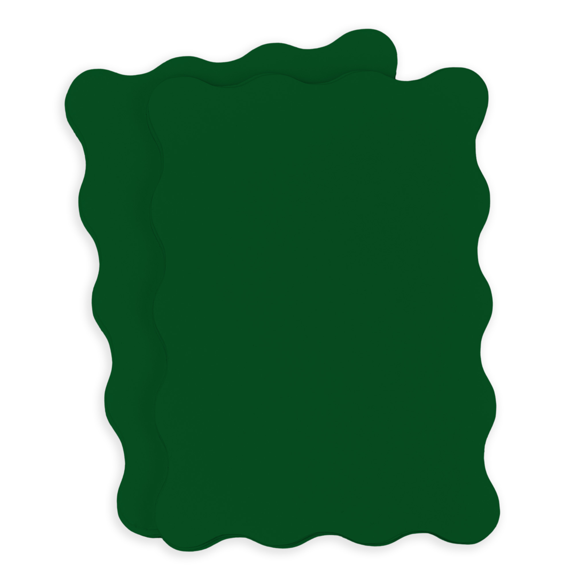 Emerald Green Wavy Edge Invitation Card - A7 Gmund Colors Matt 5 x 7 111C