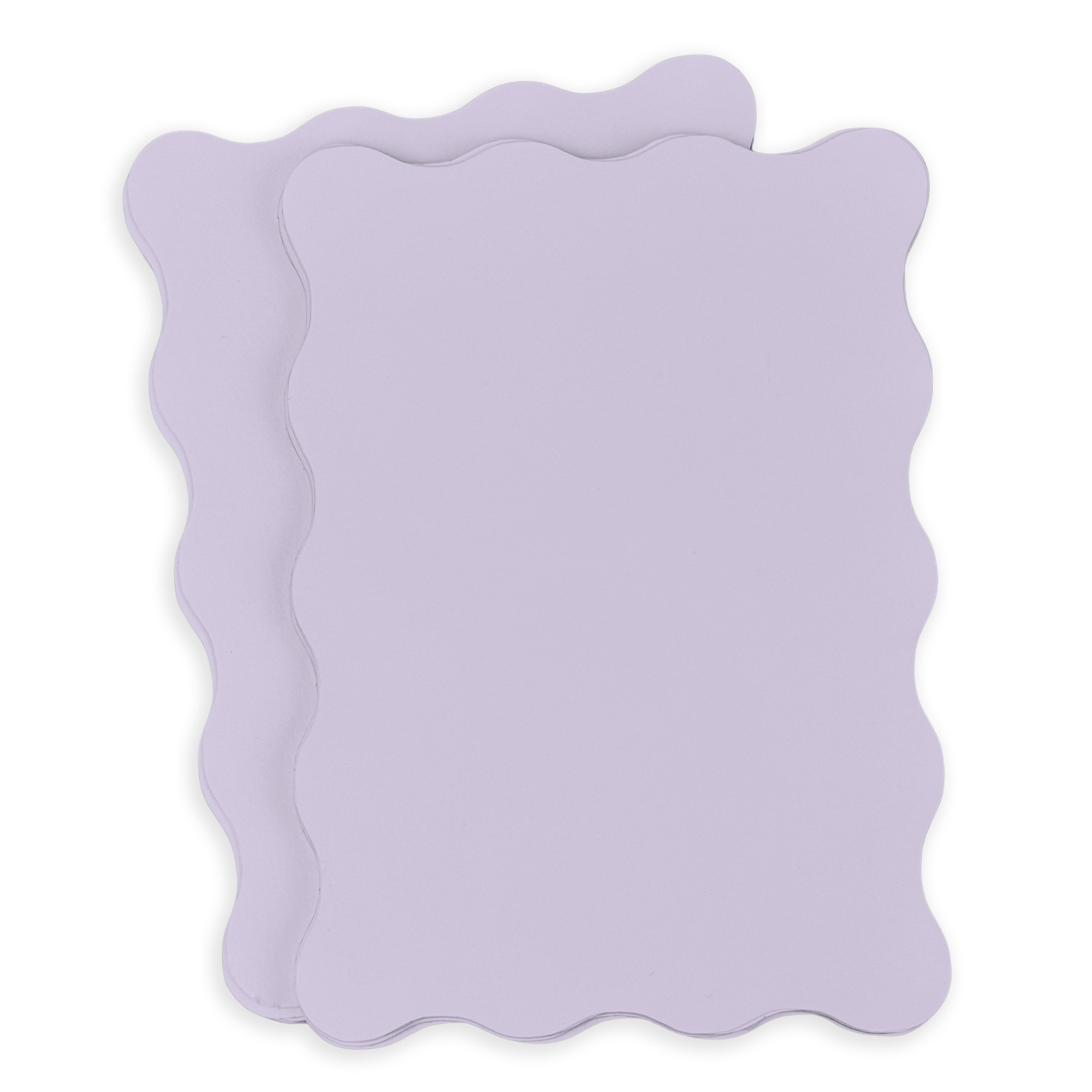 Lavender Purple Wavy Edge Invitation Card - A7 Gmund Colors Matt 5 x 7 111C
