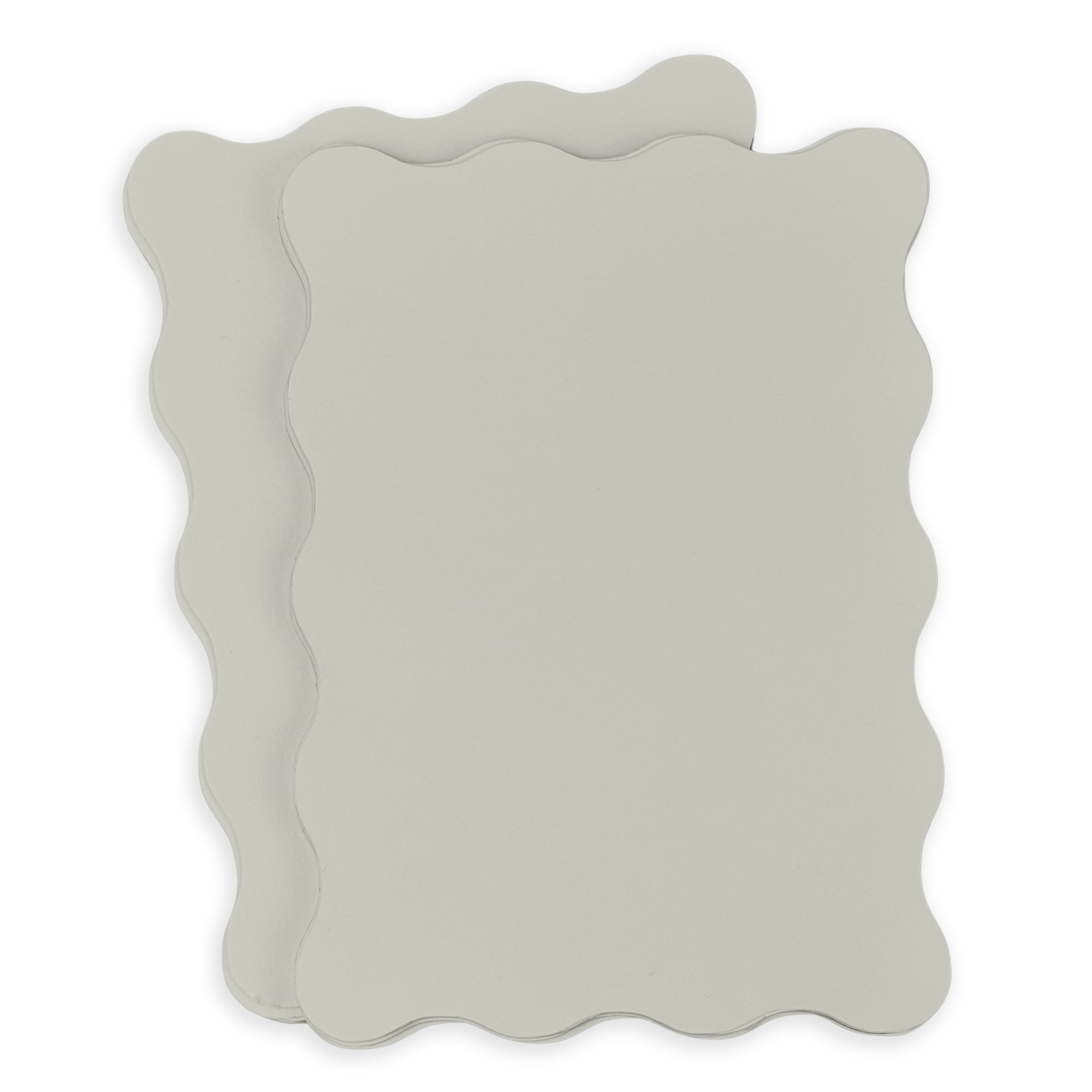 Neutral Gray Wavy Edge Invitation Card - A7 Gmund Colors Matt 5 x 7 111C