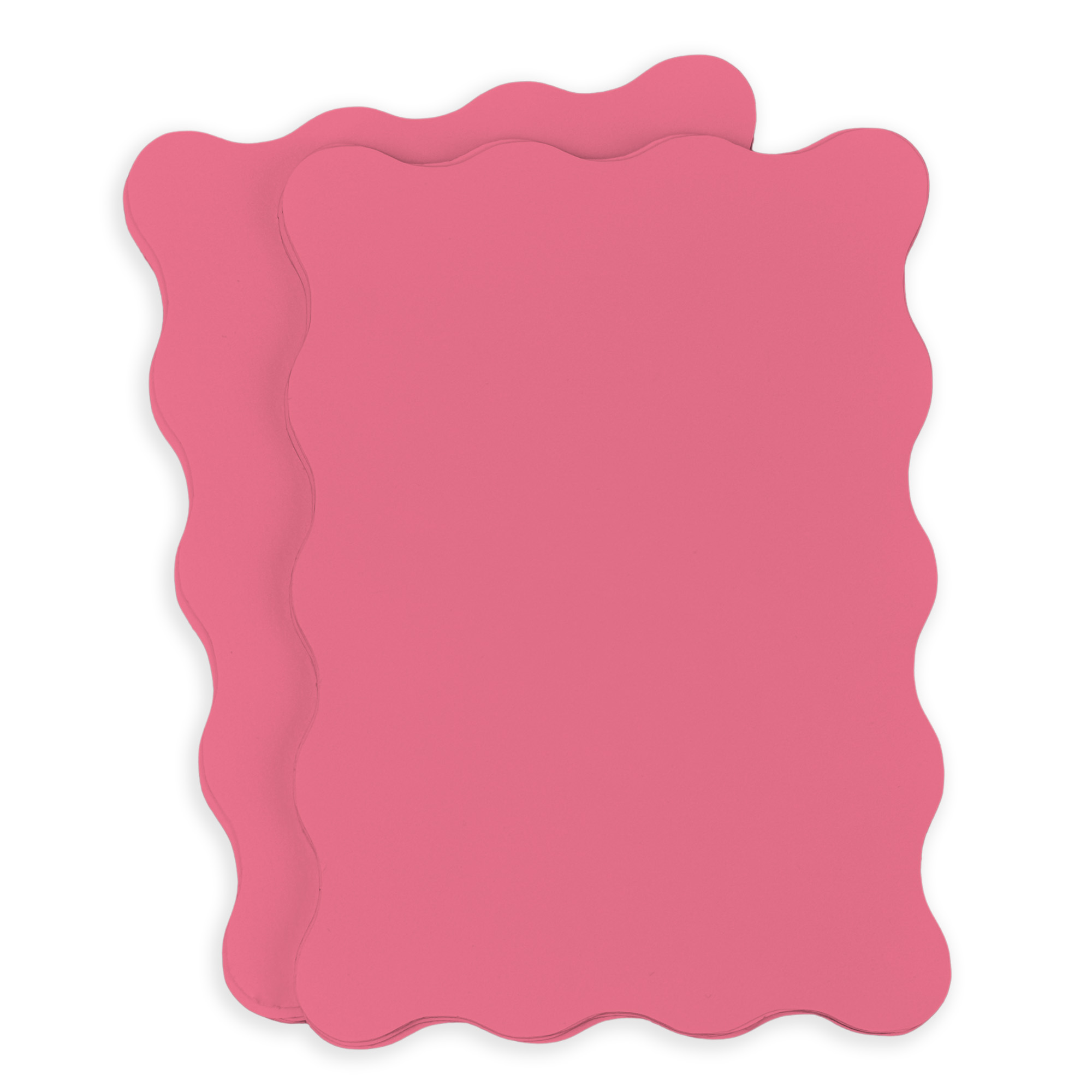 Vibrant Pink Wavy Edge Invitation Card - A7 Gmund Colors Matt 5 x 7 111C