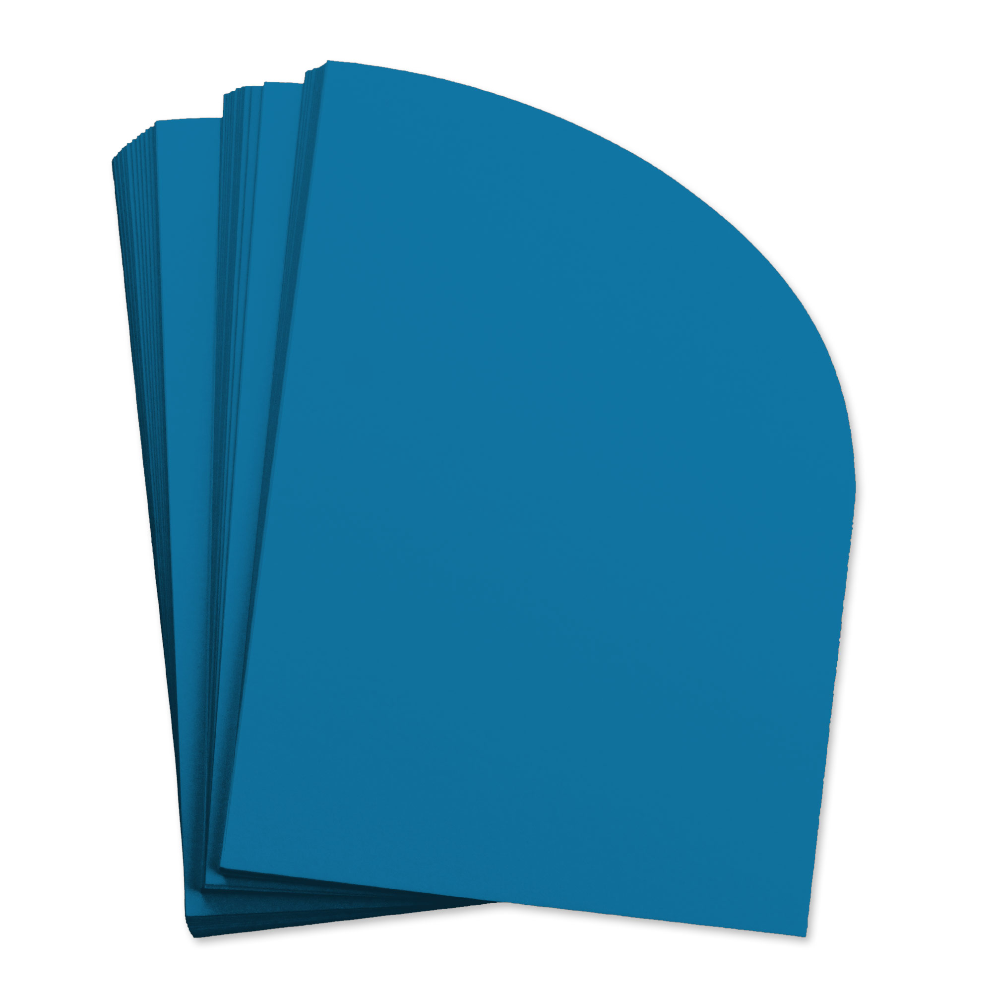 Cyan Blue Half Arch Shaped Card - A2 Gmund Colors Matt 4 1/4 x 5 1/2 111C