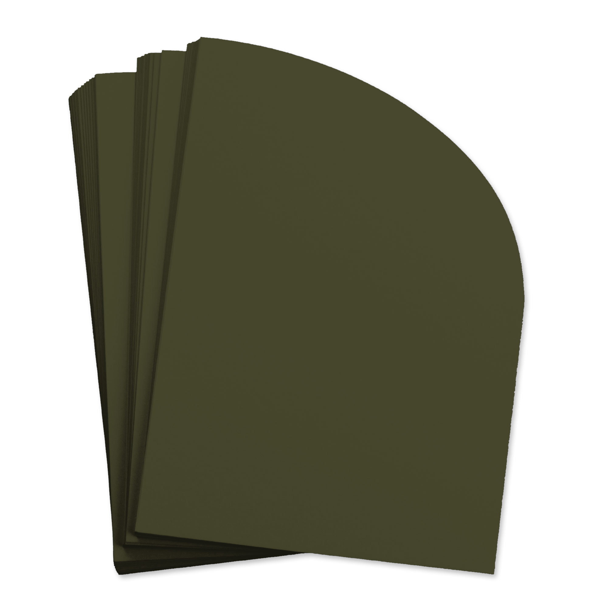 Forest Green Half Arch Shaped Card - A2 Gmund Colors Matt 4 1/4 x 5 1/2 111C