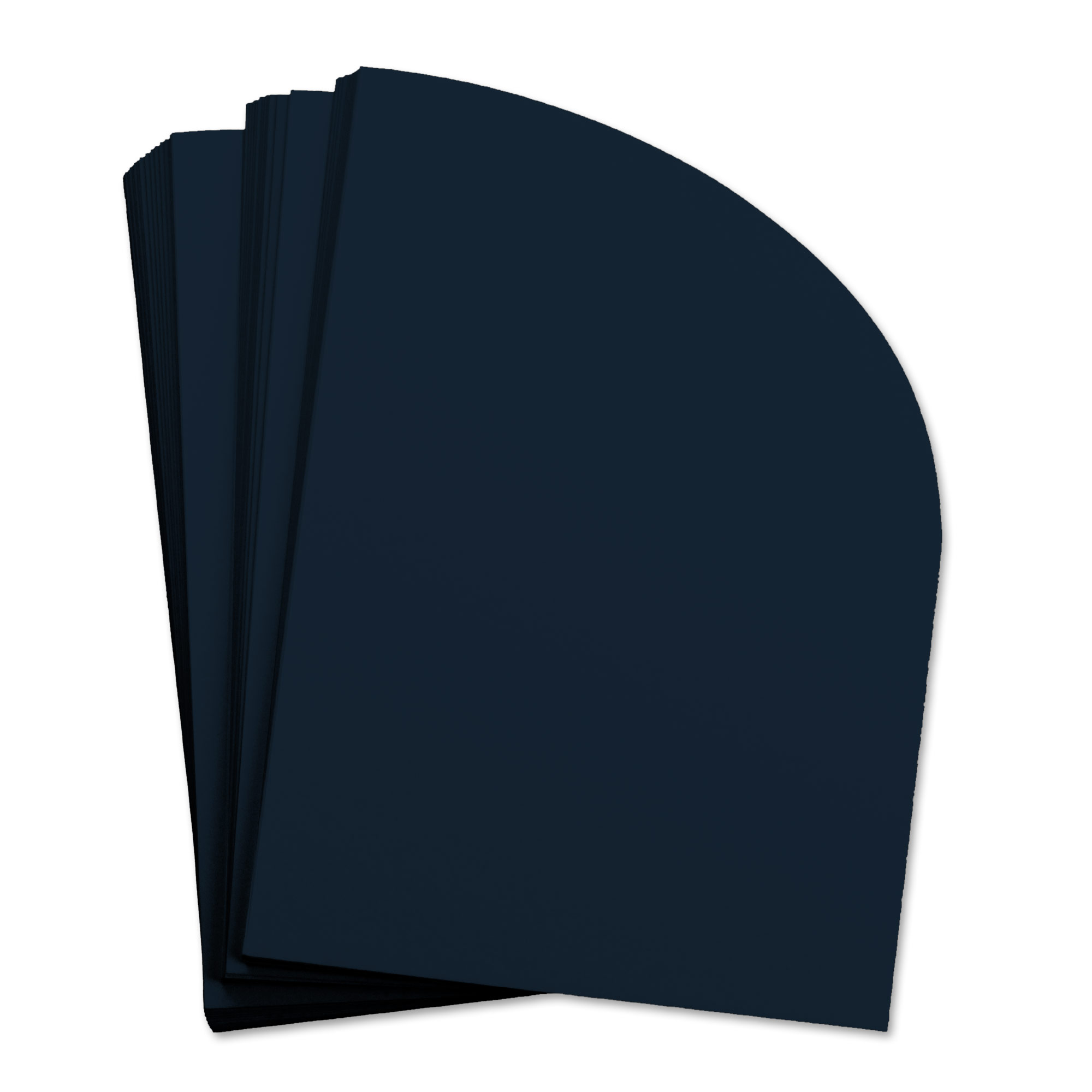 Dark Navy Blue Half Arch Shaped Card - A2 Gmund Colors Matt 4 1/4 x 5 1/2 111C