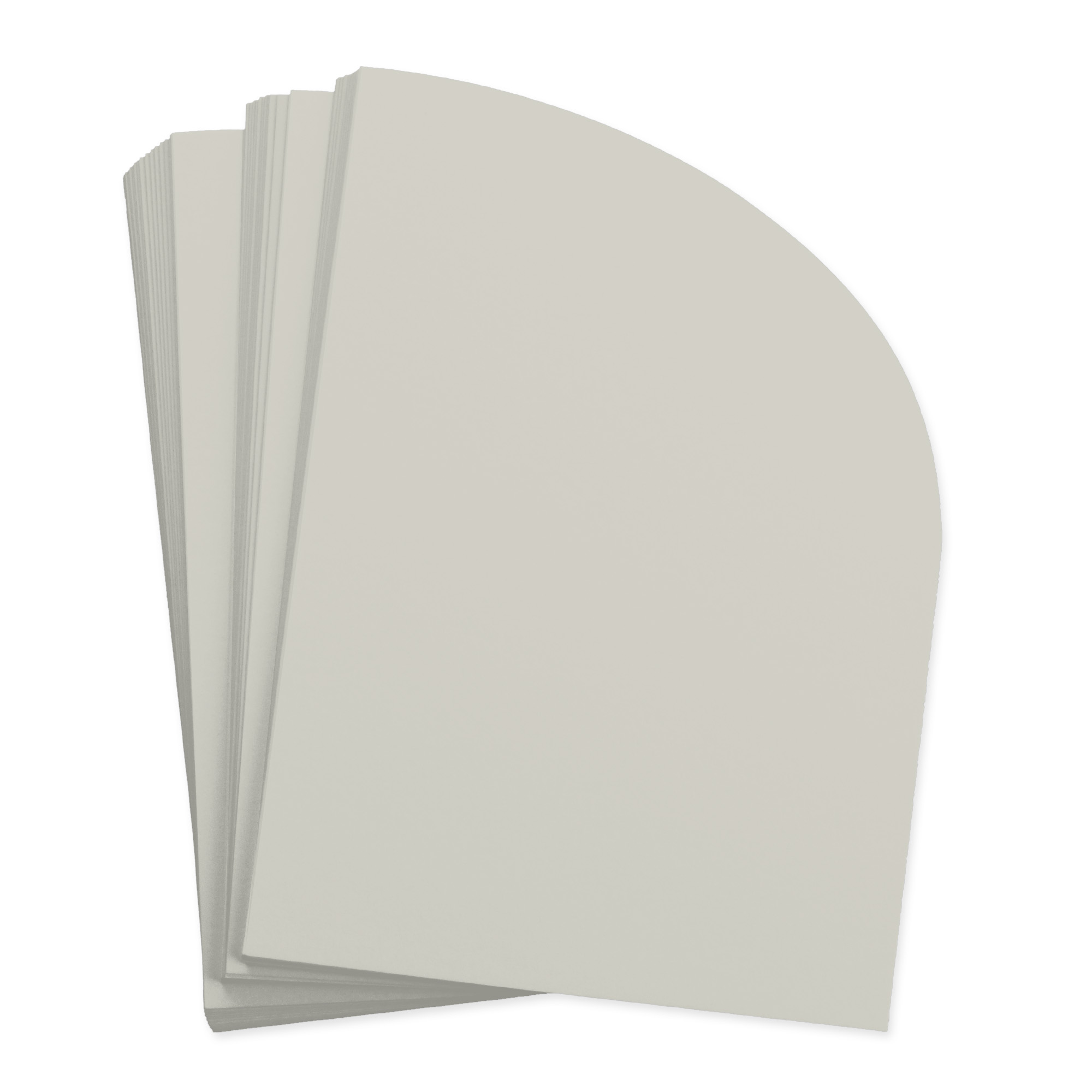 Neutral Gray Half Arch Shaped Card - A2 Gmund Colors Matt 4 1/4 x 5 1/2 111C