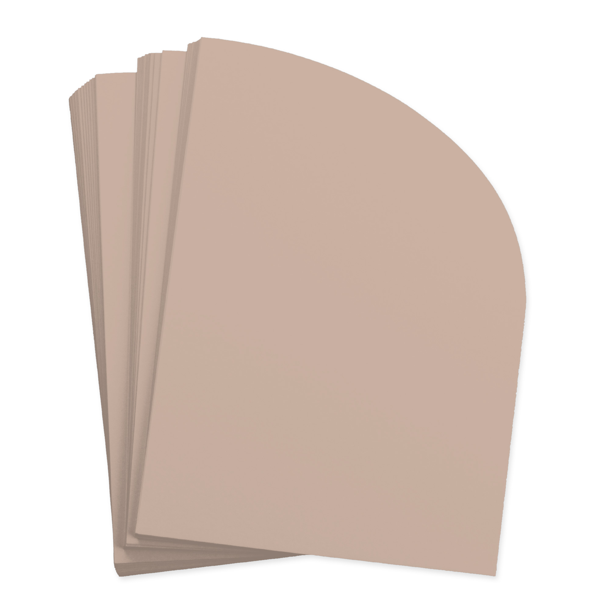 Sandy Beige Half Arch Shaped Card - A2 Gmund Colors Matt 4 1/4 x 5 1/2 111C
