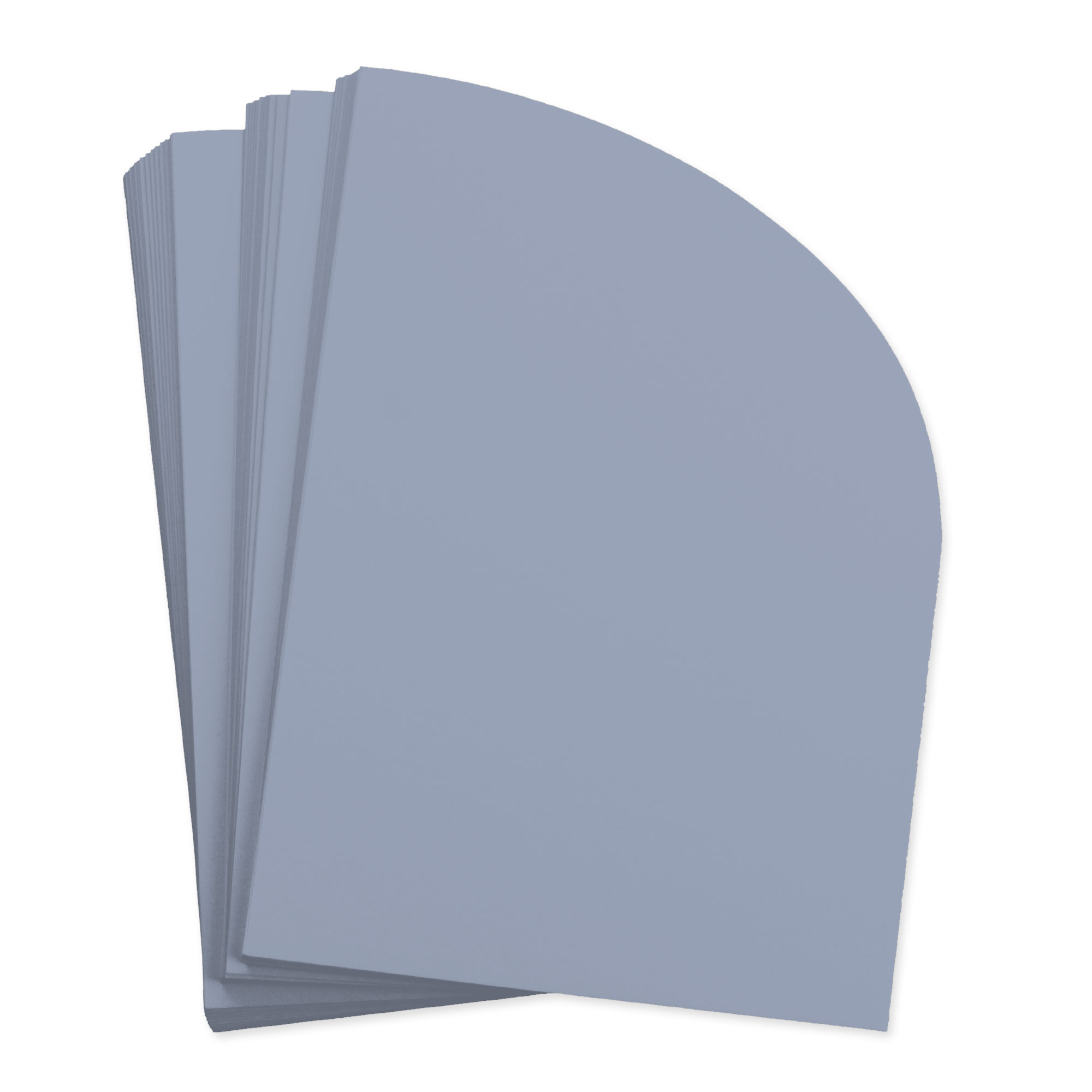 Storm Cloud Blue Half Arch Shaped Card - A2 Gmund Colors Matt 4 1/4 x 5 1/2 111C