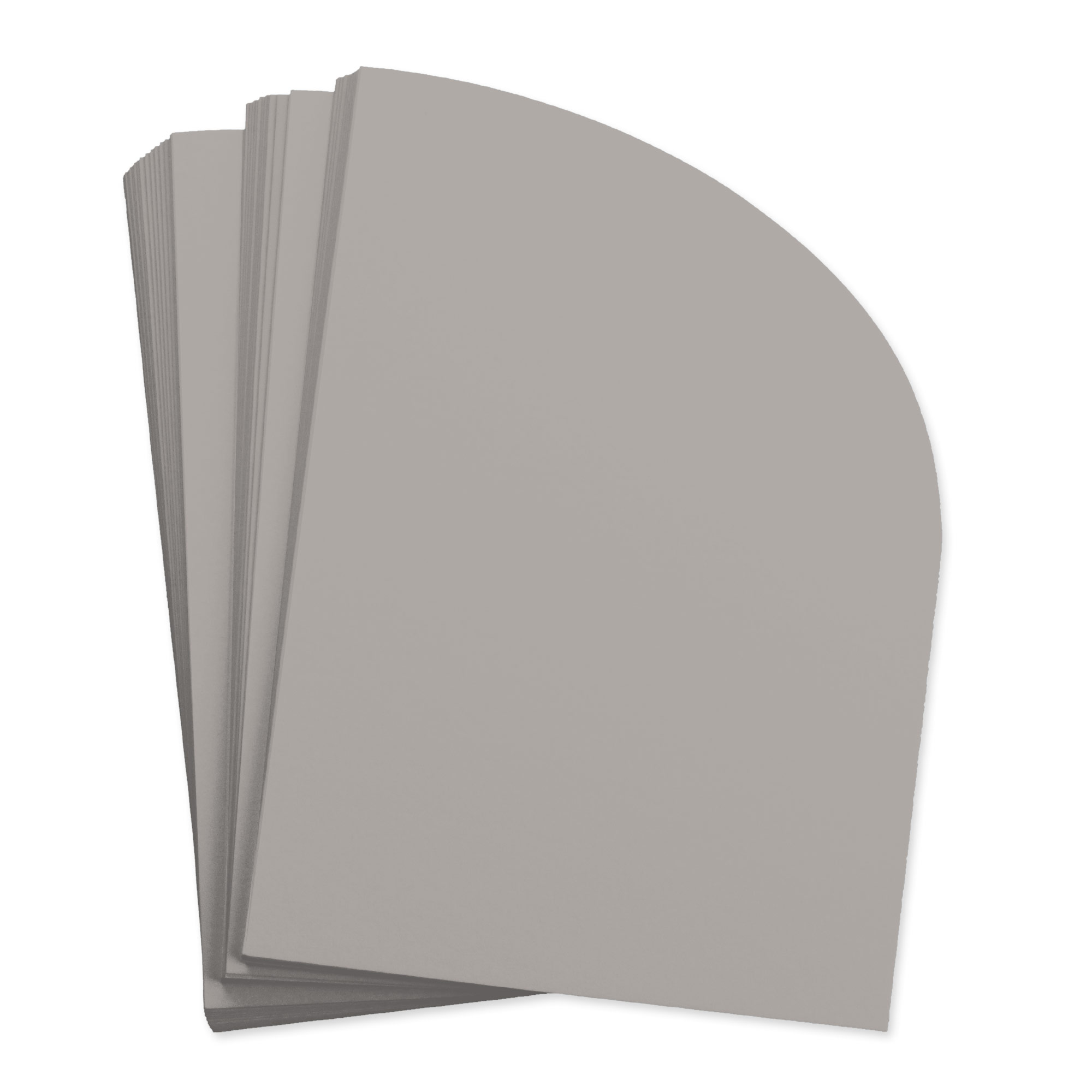 Stone Grey Half Arch Shaped Card - A2 Gmund Colors Matt 4 1/4 x 5 1/2 111C