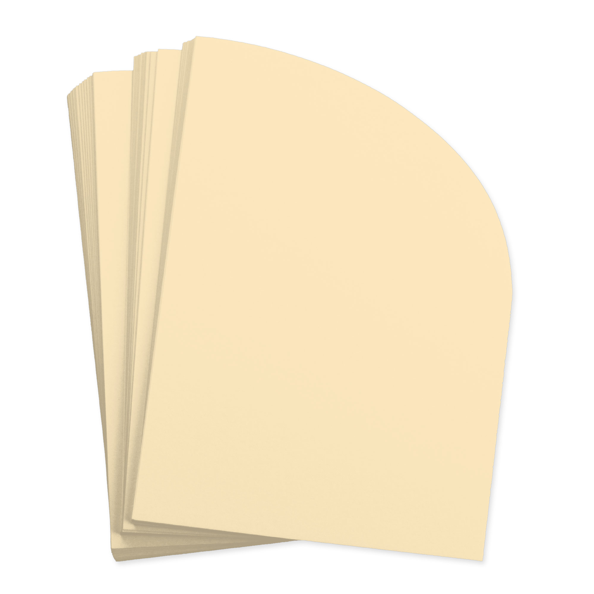 Antique Ivory Half Arch Shaped Card - A7 Gmund Colors Matt 5 x 7 111C