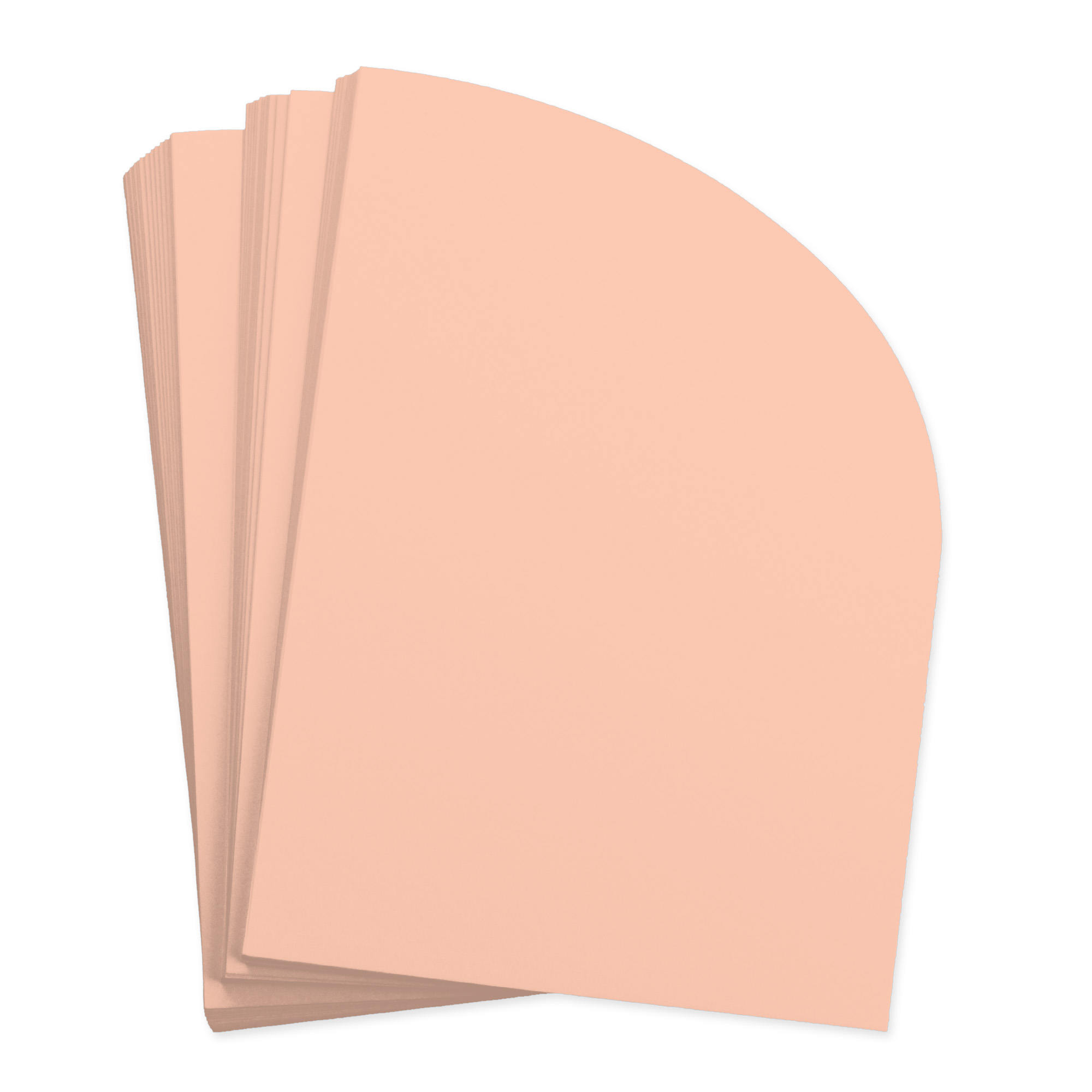 Blush Peach Half Arch Shaped Card - A7 Gmund Colors Matt 5 x 7 111C