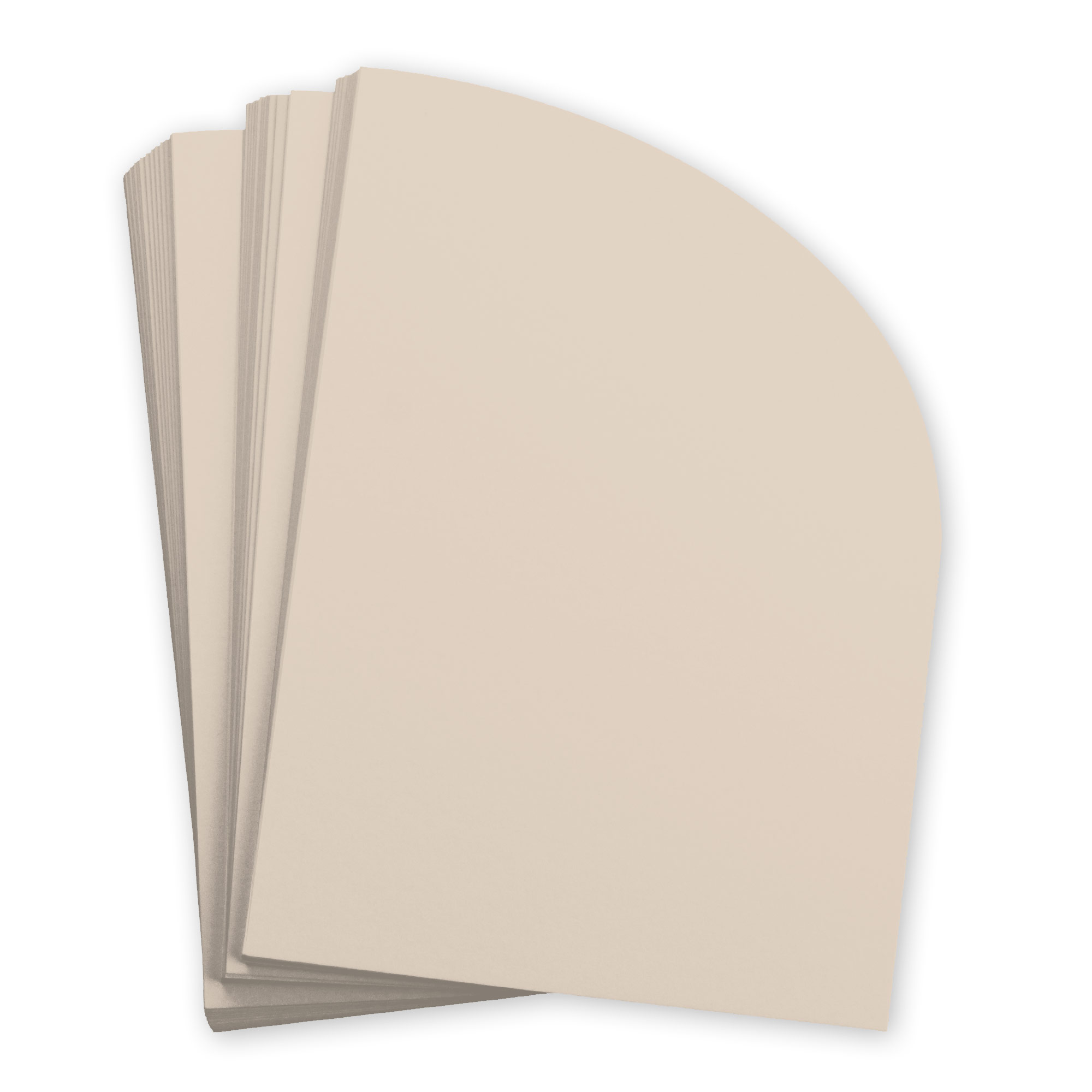 Chardonnay Beige Half Arch Shaped Card - A7 Gmund Colors Matt 5 x 7 111C
