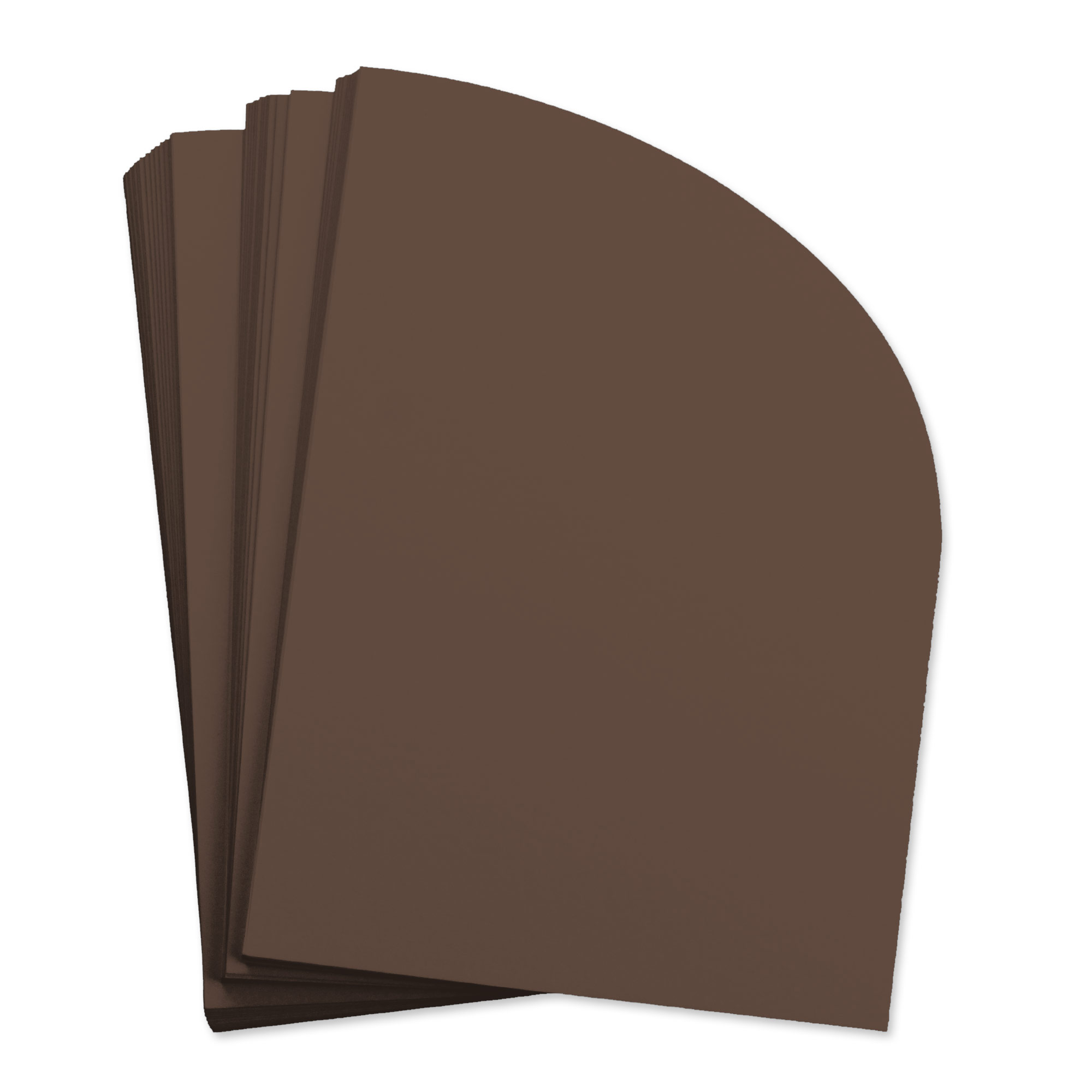 Chocolate Brown Half Arch Shaped Card - A7 Gmund Colors Matt 5 x 7 111C