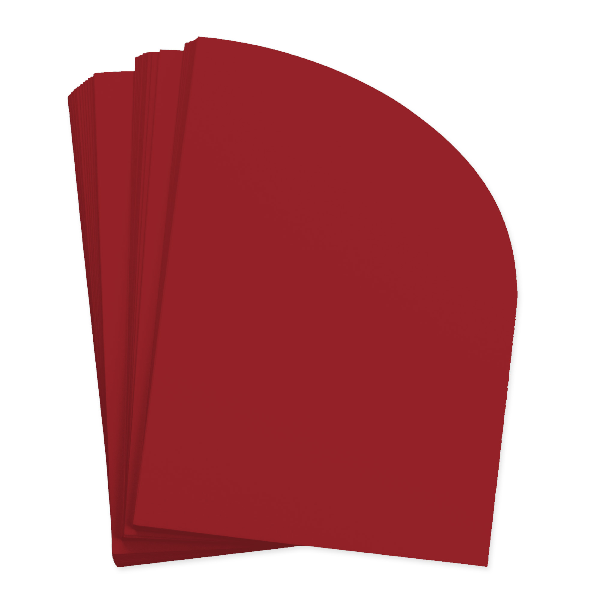 Deep Red Half Arch Shaped Card - A7 Gmund Colors Matt 5 x 7 111C