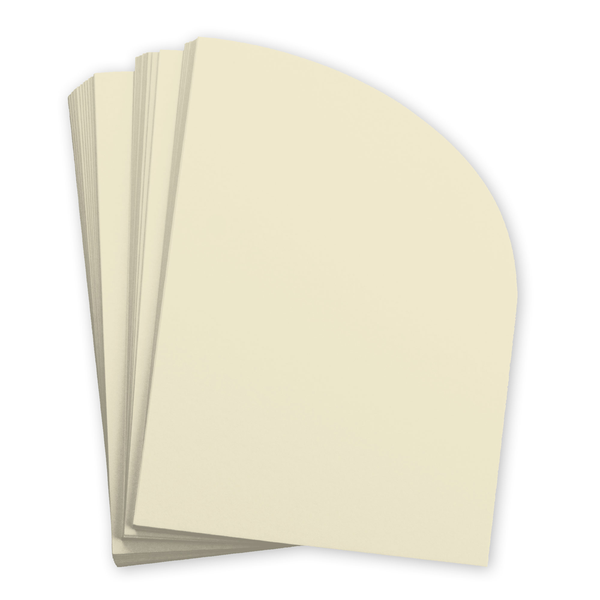 Wedding Cream Half Arch Shaped Card - A7 Gmund Colors Matt 5 x 7 111C