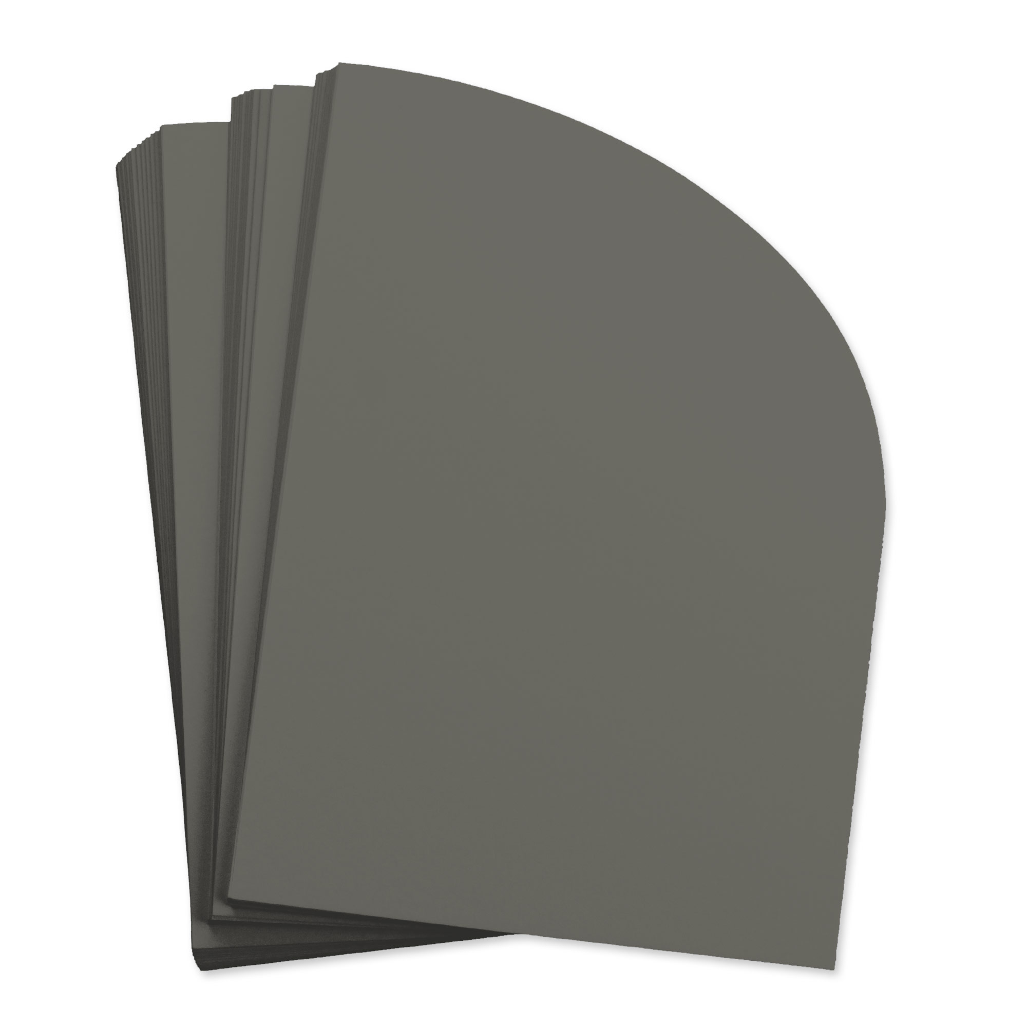Slate Gray Half Arch Shaped Card - A7 Gmund Colors Matt 5 x 7 111C