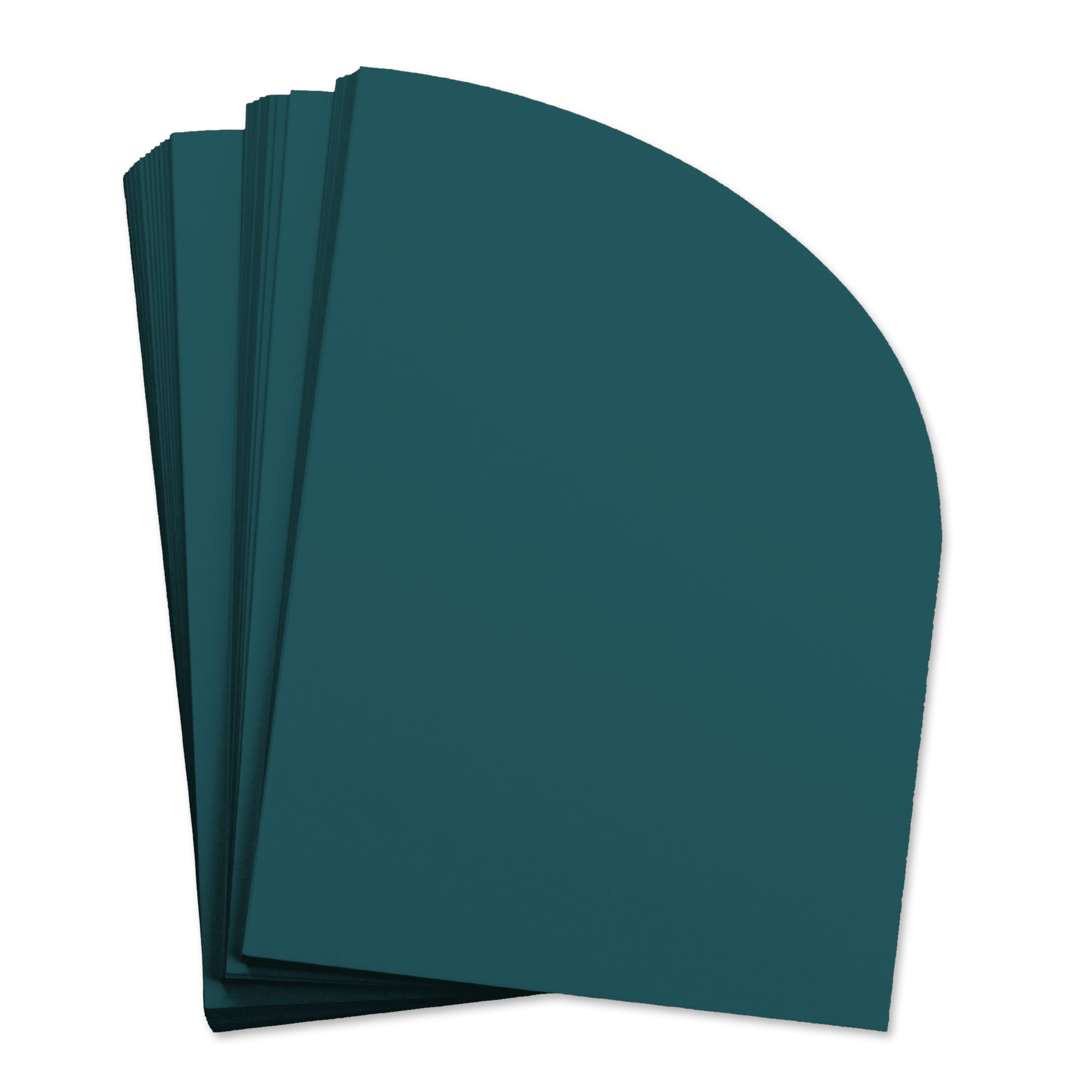 Dark Teal Blue Half Arch Shaped Card - A7 Gmund Colors Matt 5 x 7 111C