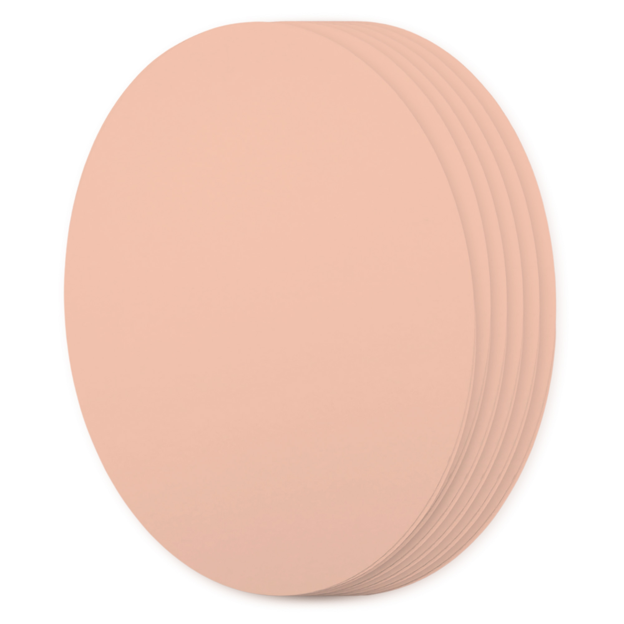 Blush Peach Oval Invitation Card - A2 Gmund Colors Matt 4 x 5 1/2 111C