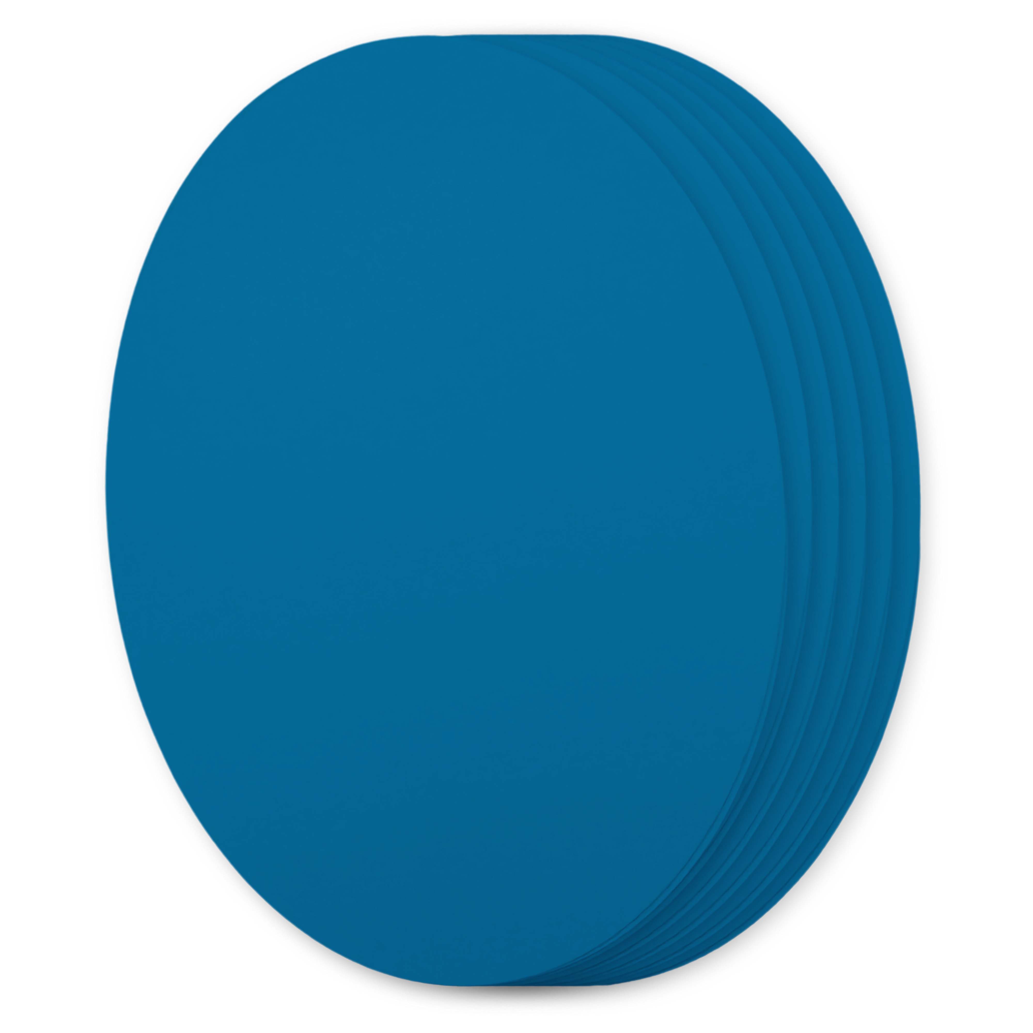 Cyan Blue Oval Invitation Card - A2 Gmund Colors Matt 4 x 5 1/2 111C