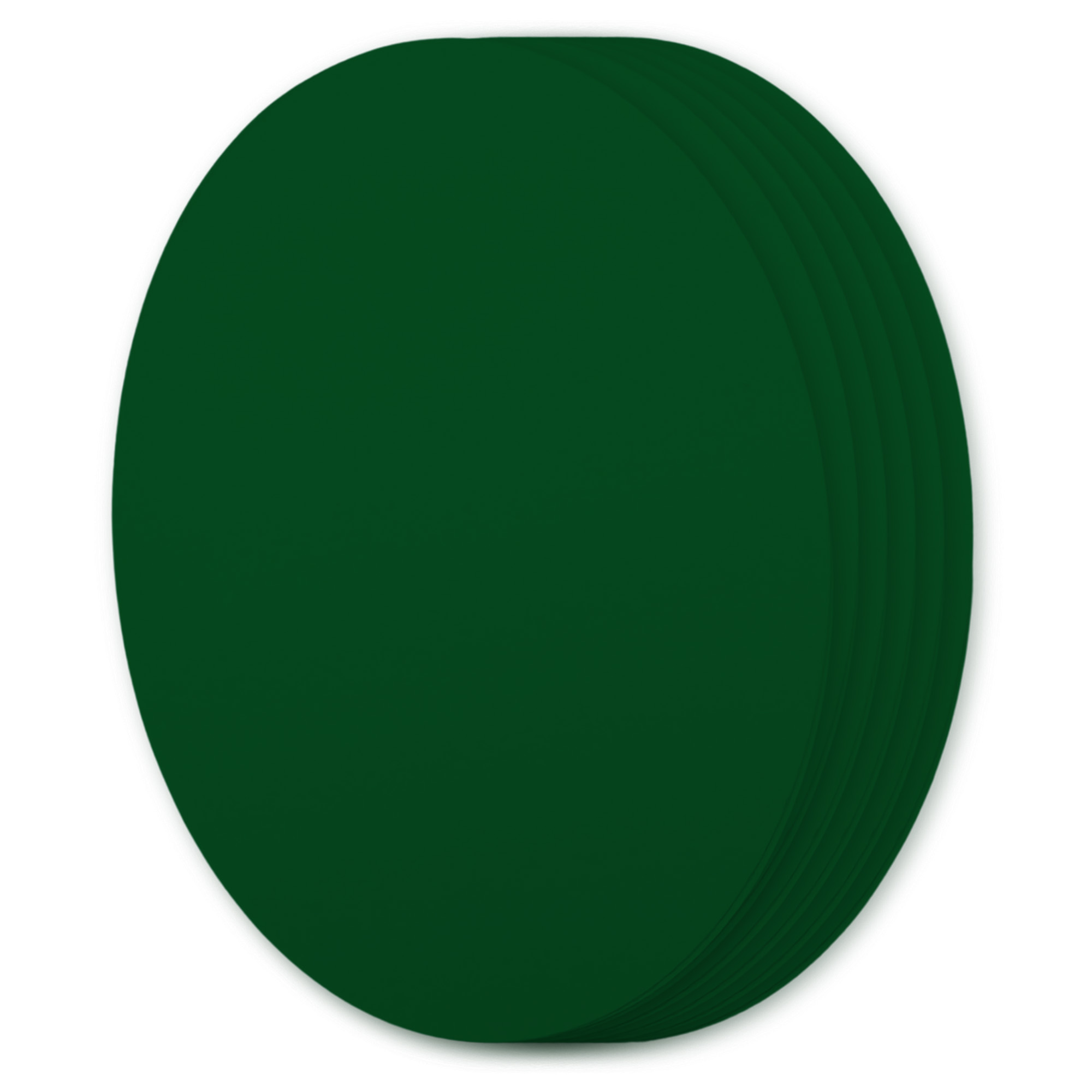 Emerald Green Oval Invitation Card - A2 Gmund Colors Matt 4 x 5 1/2 111C