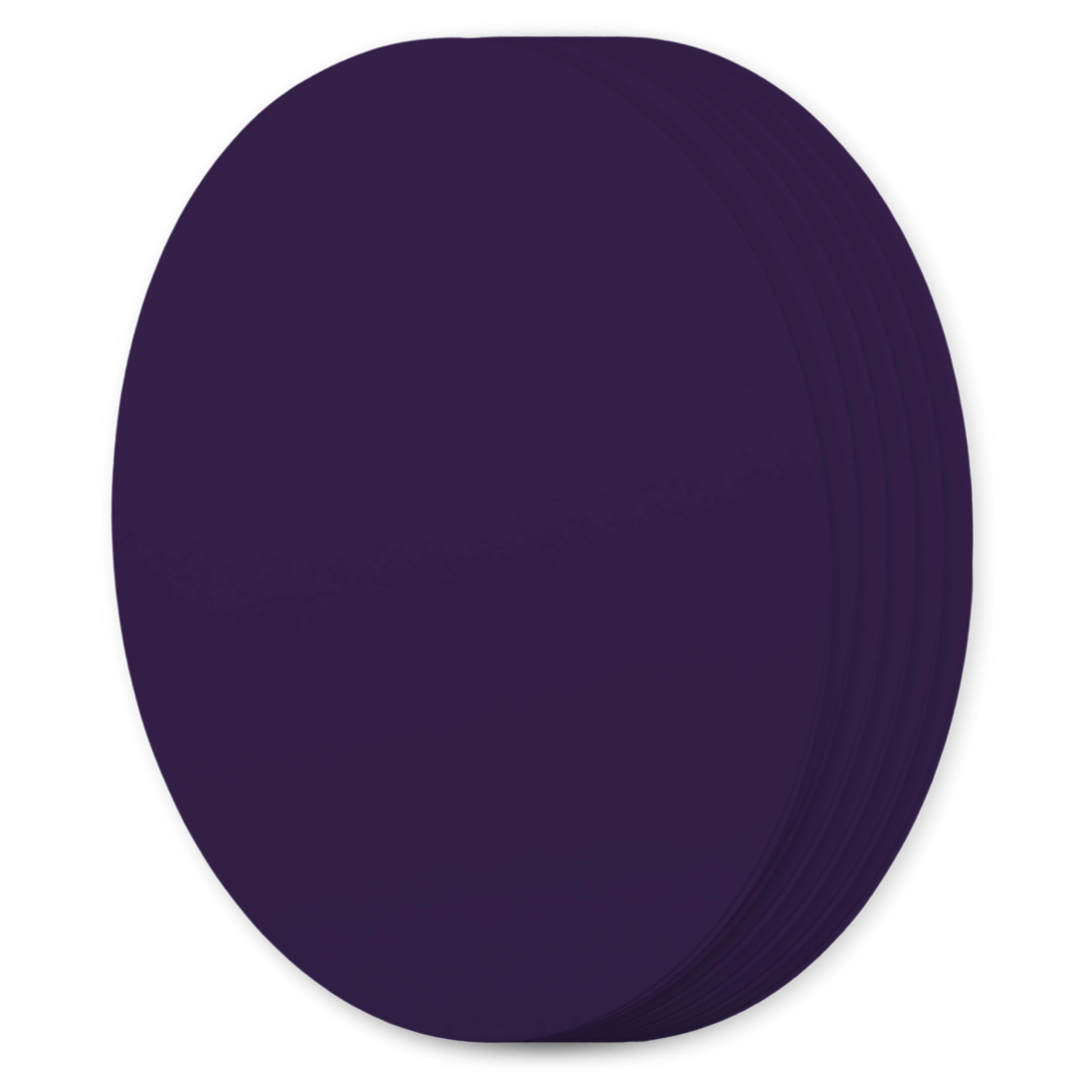 Grape Purple Oval Invitation Card - A2 Gmund Colors Matt 4 x 5 1/2 111C