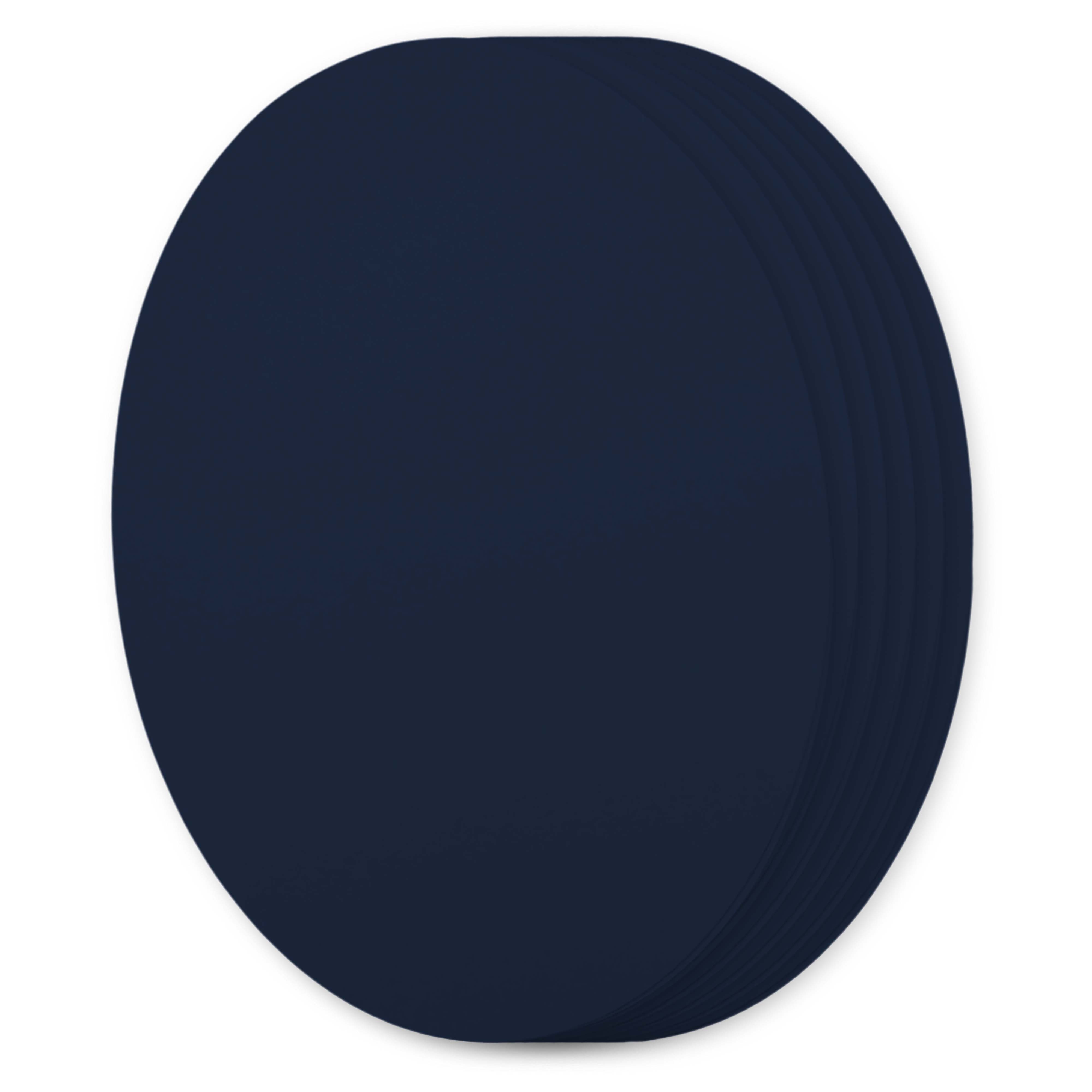 Dark Navy Blue Oval Invitation Card - A2 Gmund Colors Matt 4 x 5 1/2 111C