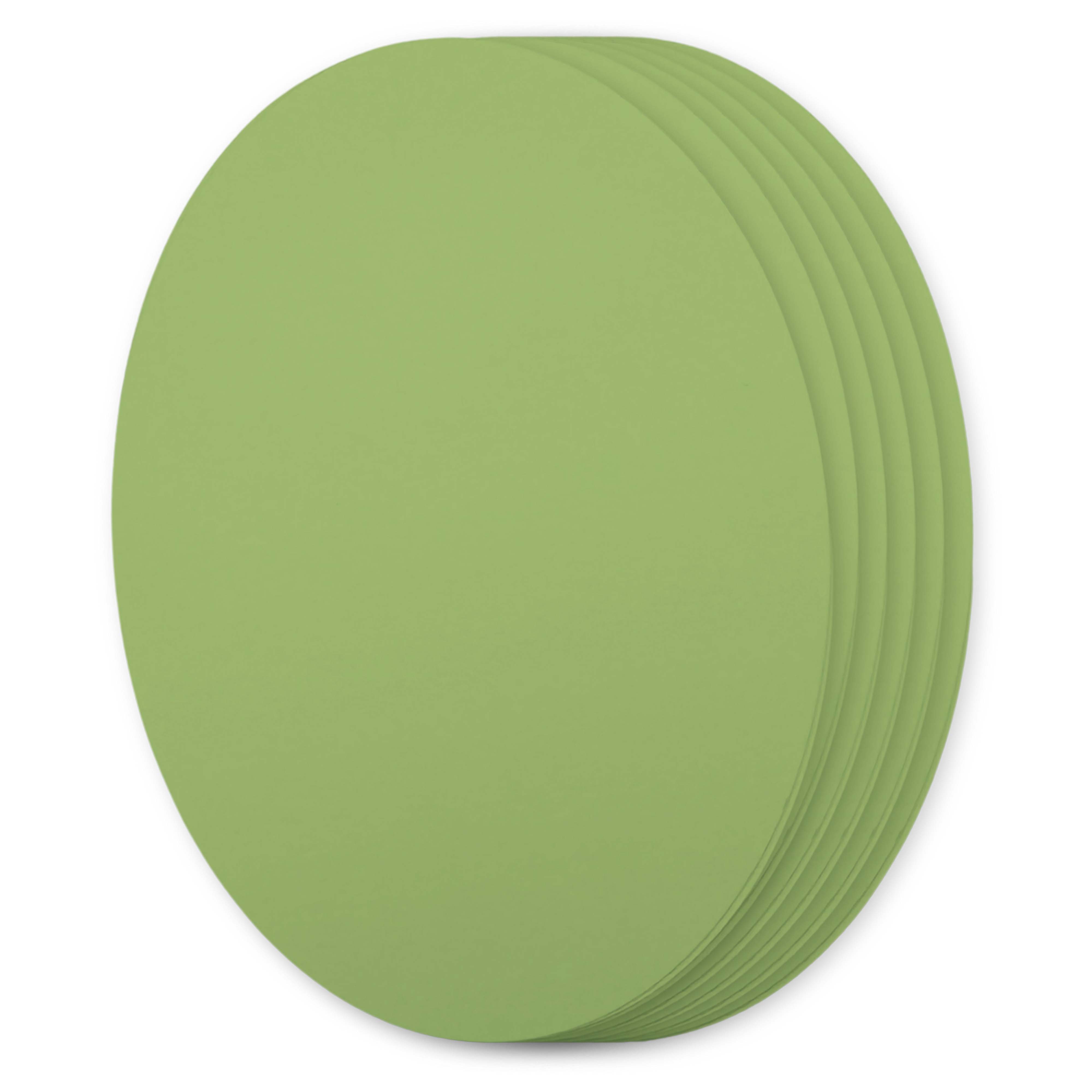 Olive Green Oval Invitation Card - A2 Gmund Colors Matt 4 x 5 1/2 111C