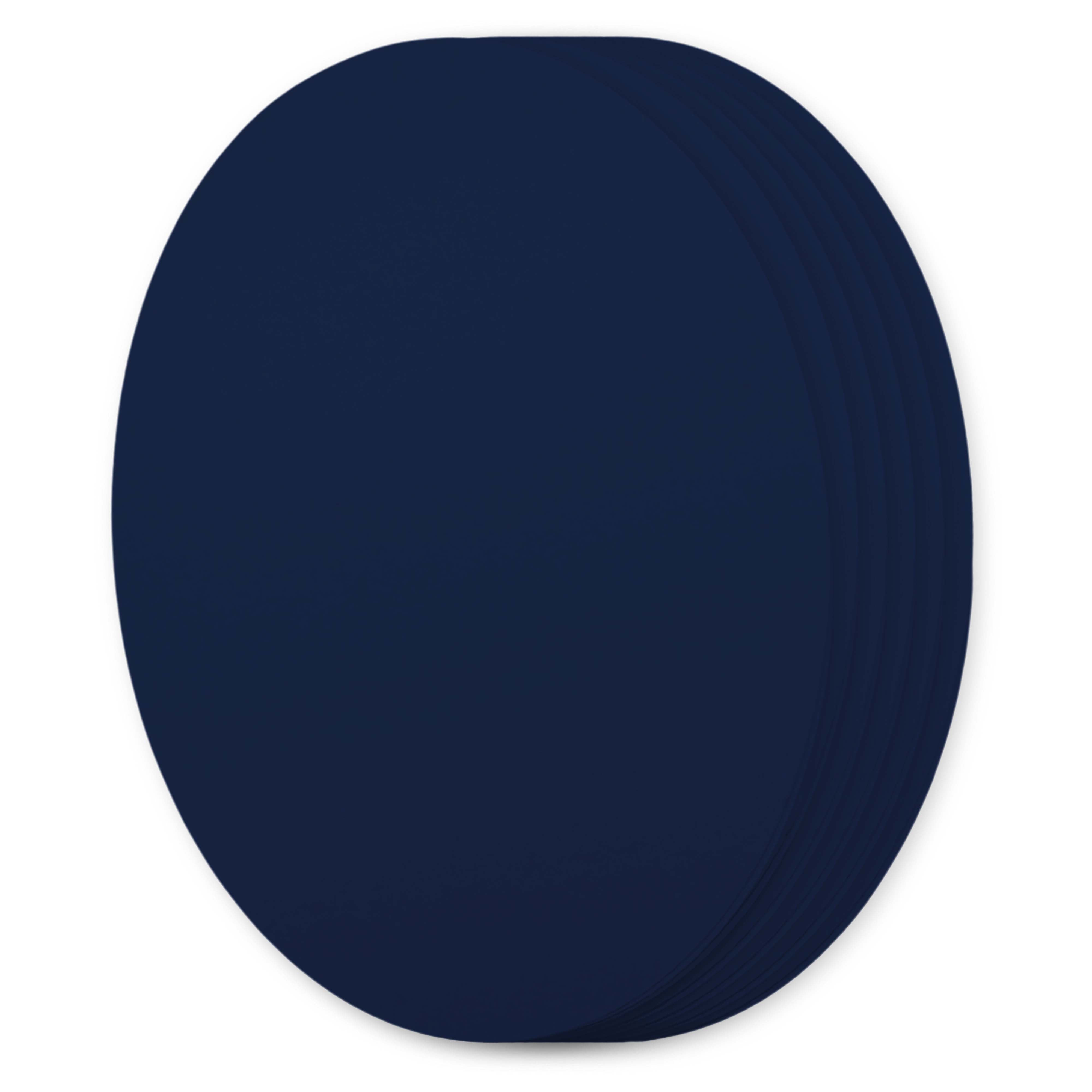 Midnight Blue Oval Invitation Card - A2 Gmund Colors Matt 4 x 5 1/2 111C