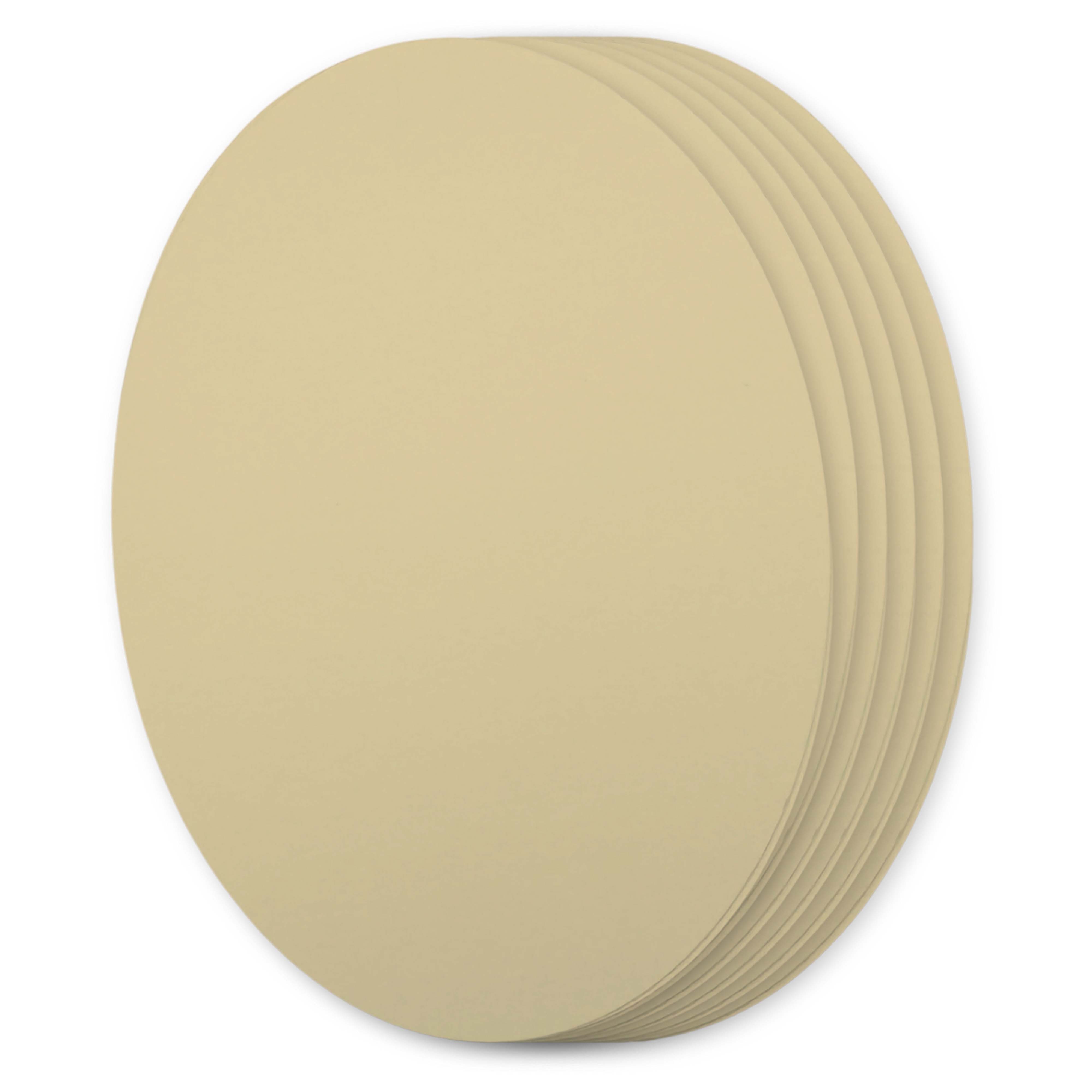 Wheat Tan Oval Invitation Card - A2 Gmund Colors Matt 4 x 5 1/2 111C