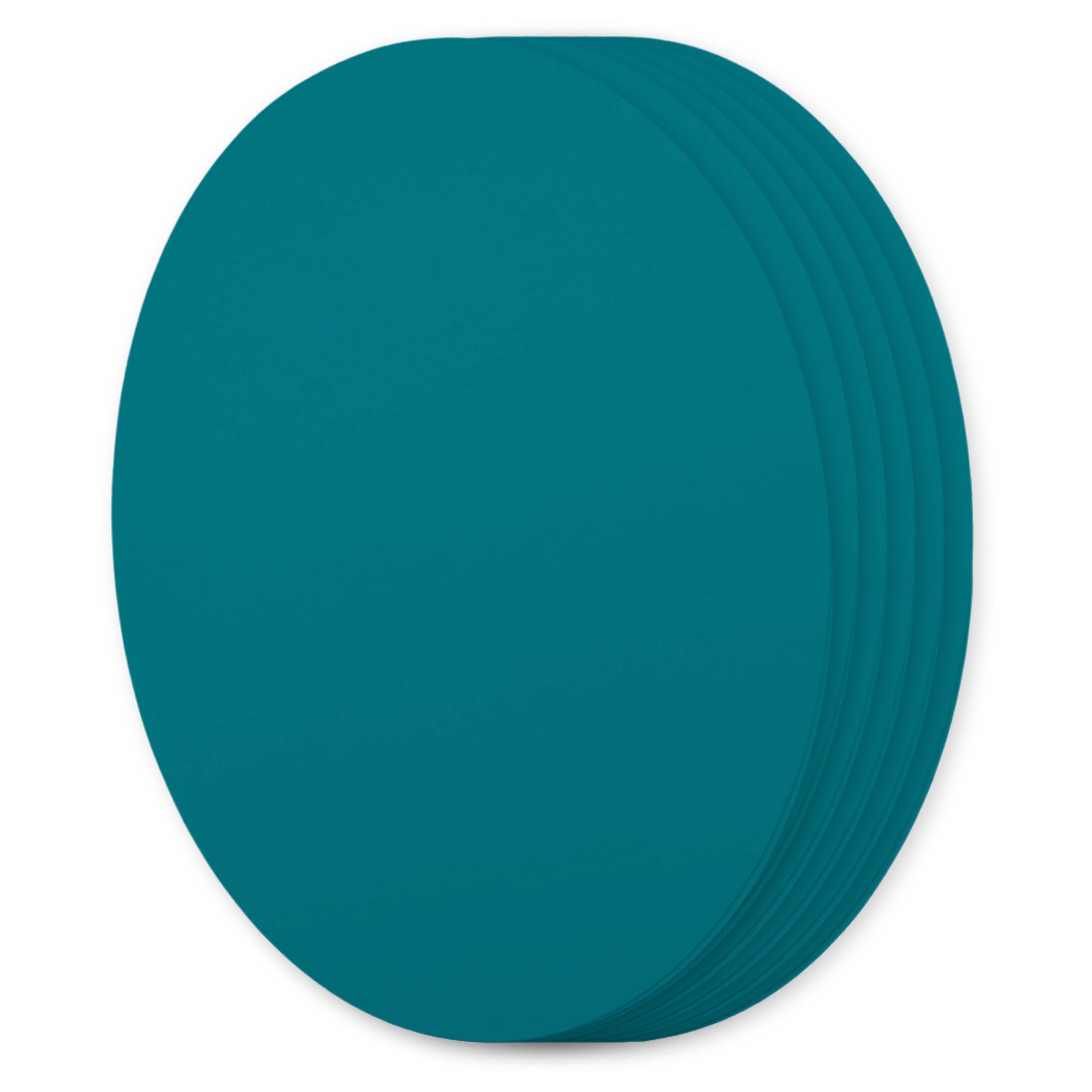 Aqua Blue Oval Invitation Card - A7 Gmund Colors Matt 5 x 7 111C