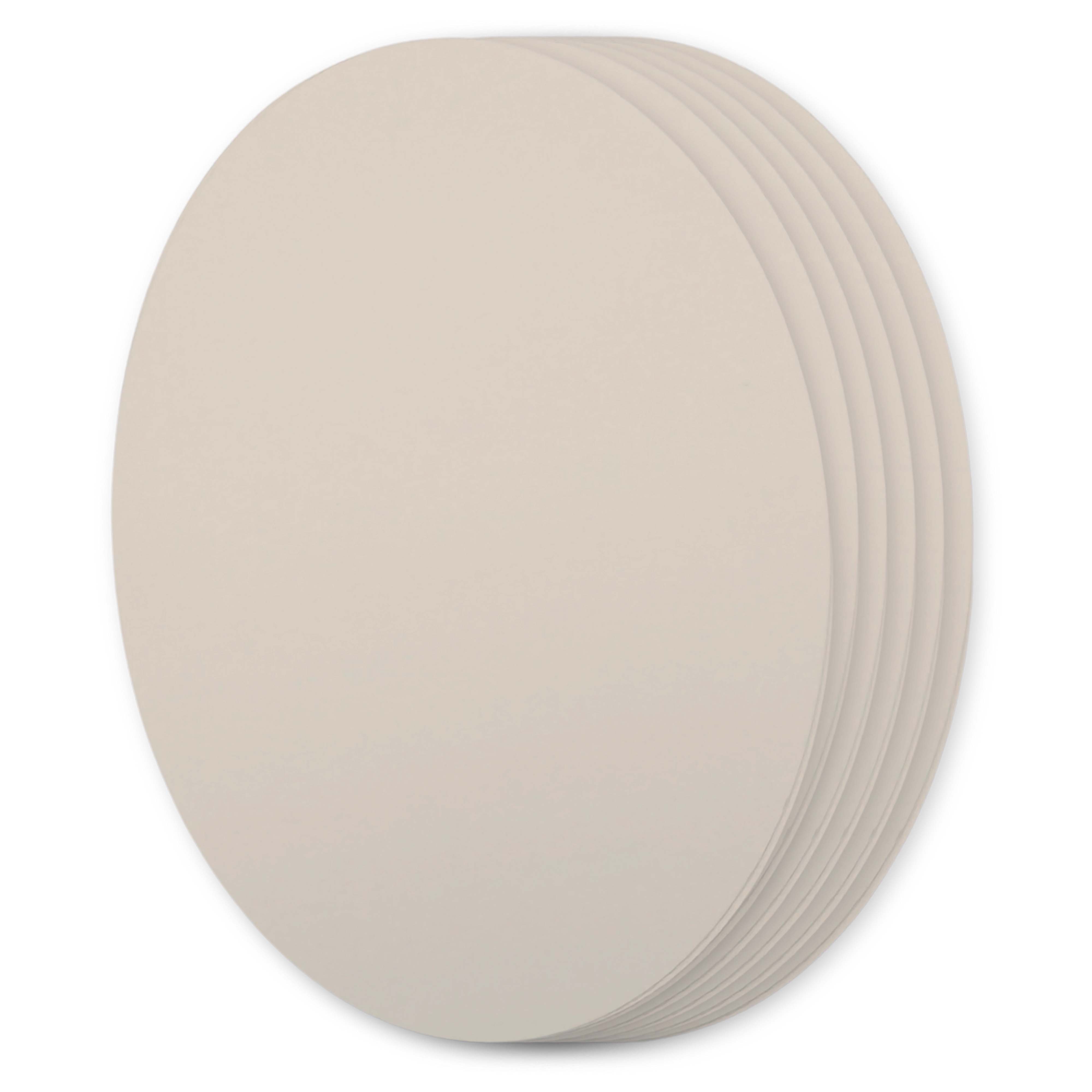 Chardonnay Beige Oval Invitation Card - A7 Gmund Colors Matt 5 x 7 111C