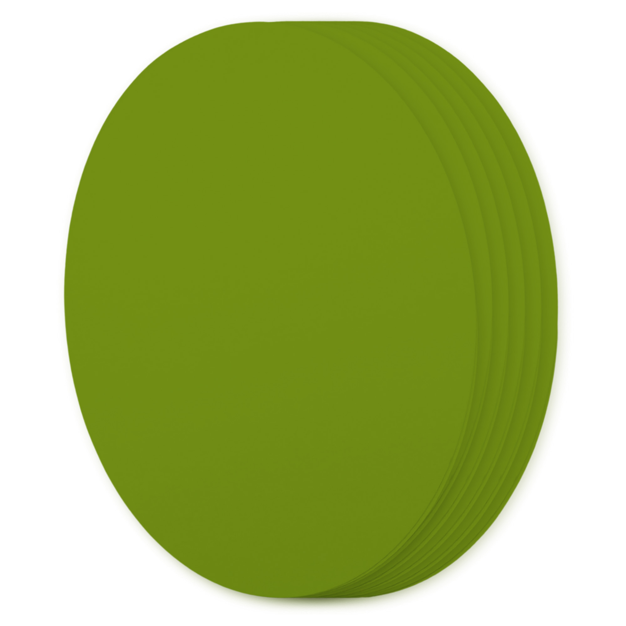 Grass Green Oval Invitation Card - A7 Gmund Colors Matt 5 x 7 111C