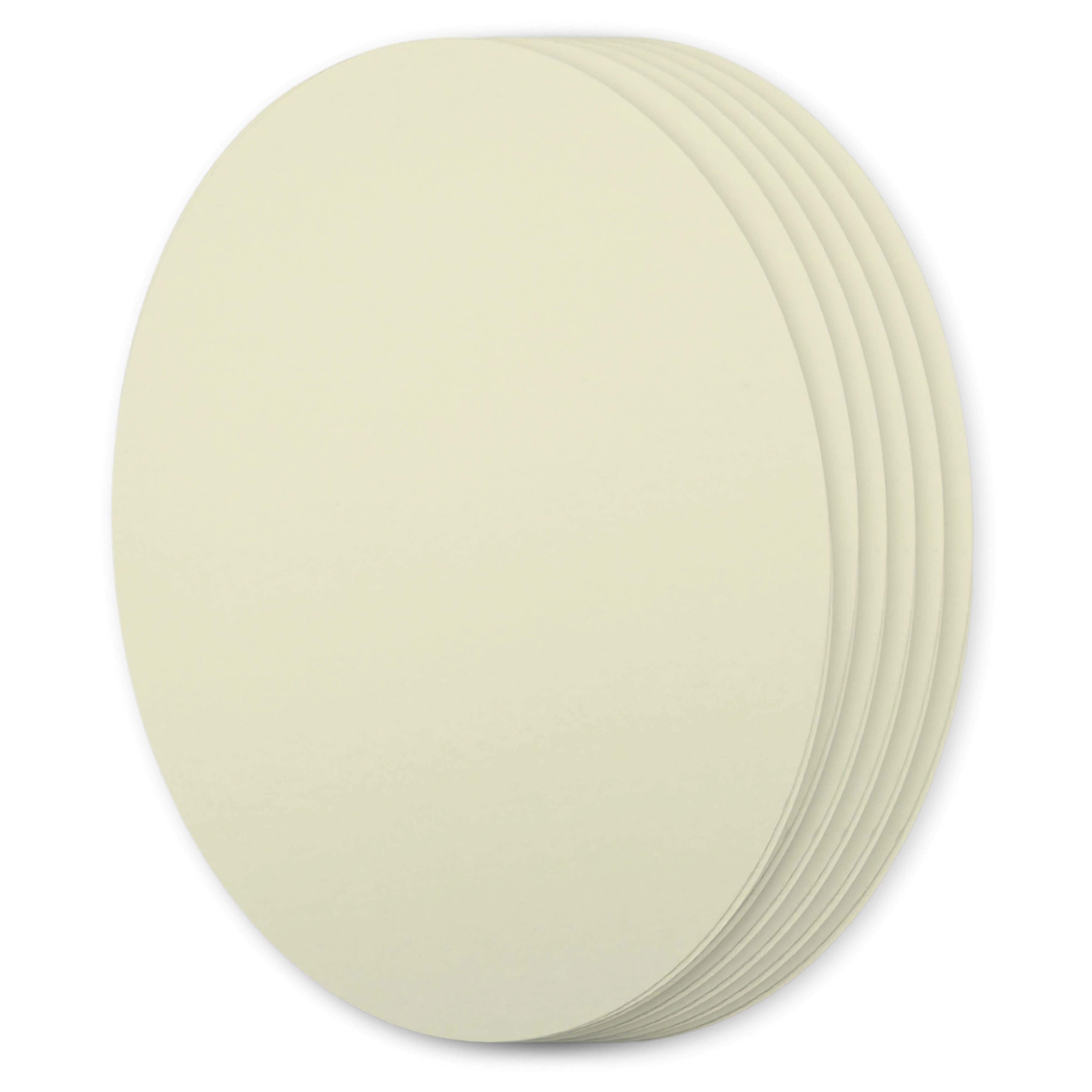 Wedding Cream Oval Invitation Card - A7 Gmund Colors Matt 5 x 7 111C