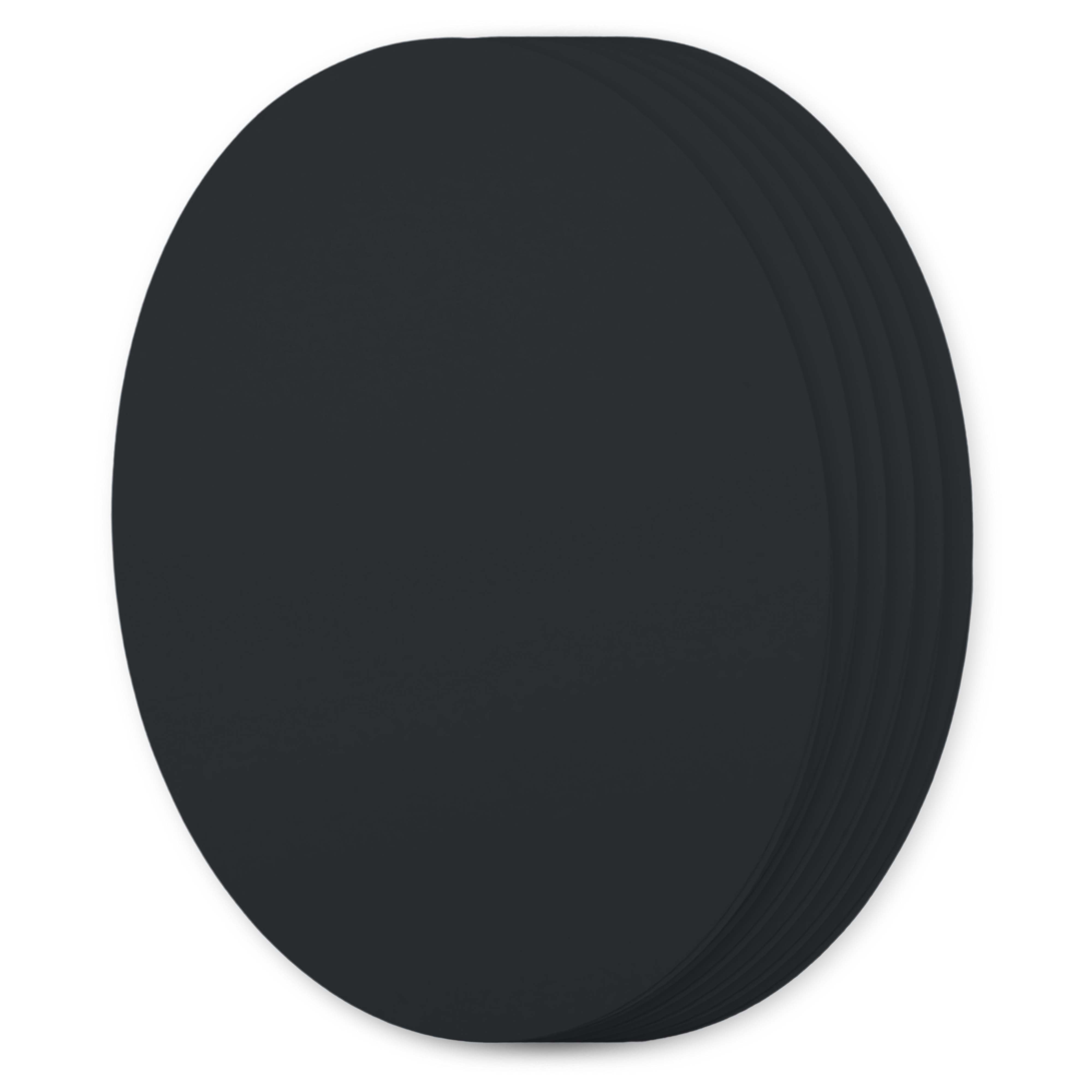 Licorice Black Oval Invitation Card - A7 Gmund Colors Matt 5 x 7 111C