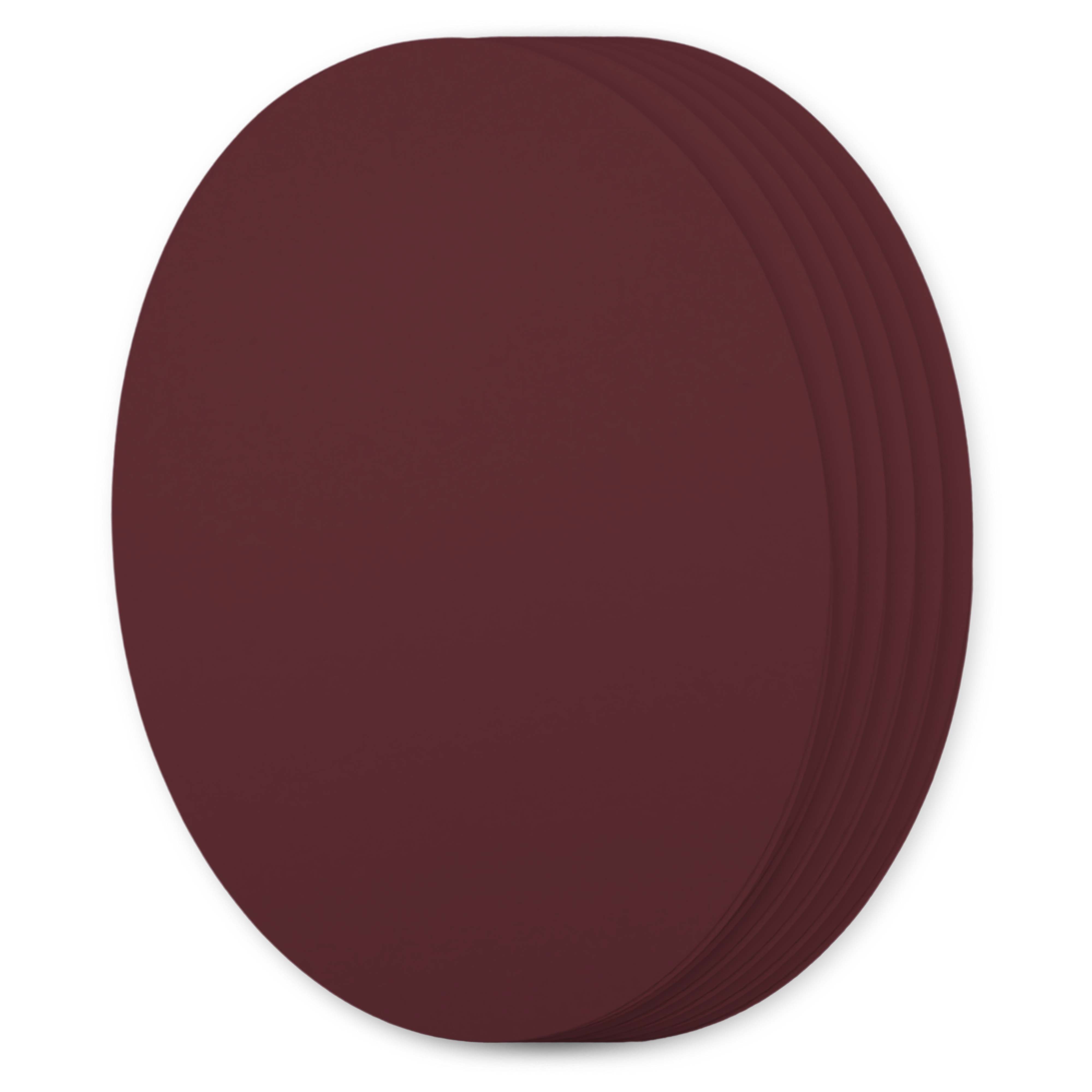 Merlot Red Oval Invitation Card - A7 Gmund Colors Matt 5 x 7 111C