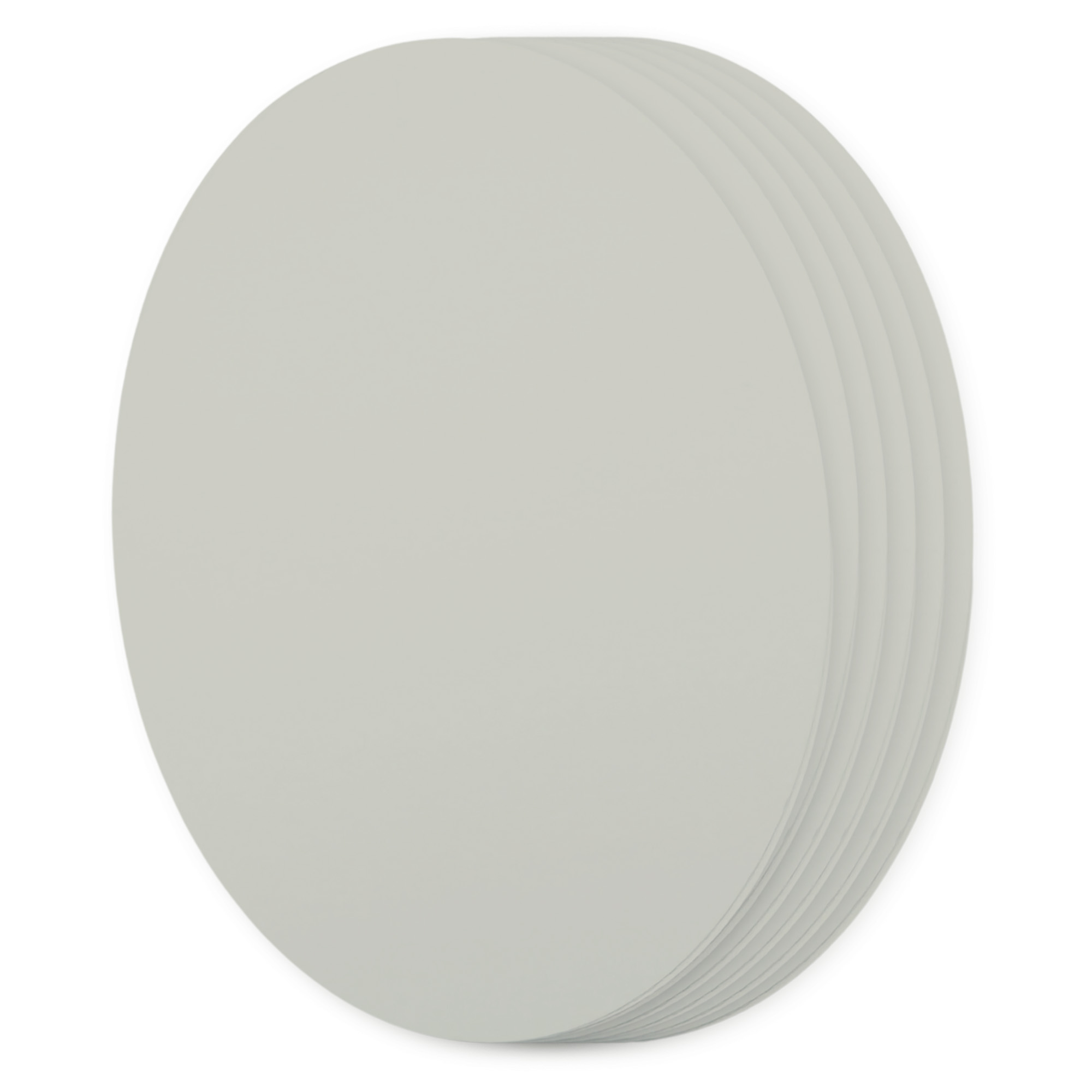 Neutral Gray Oval Invitation Card - A7 Gmund Colors Matt 5 x 7 111C