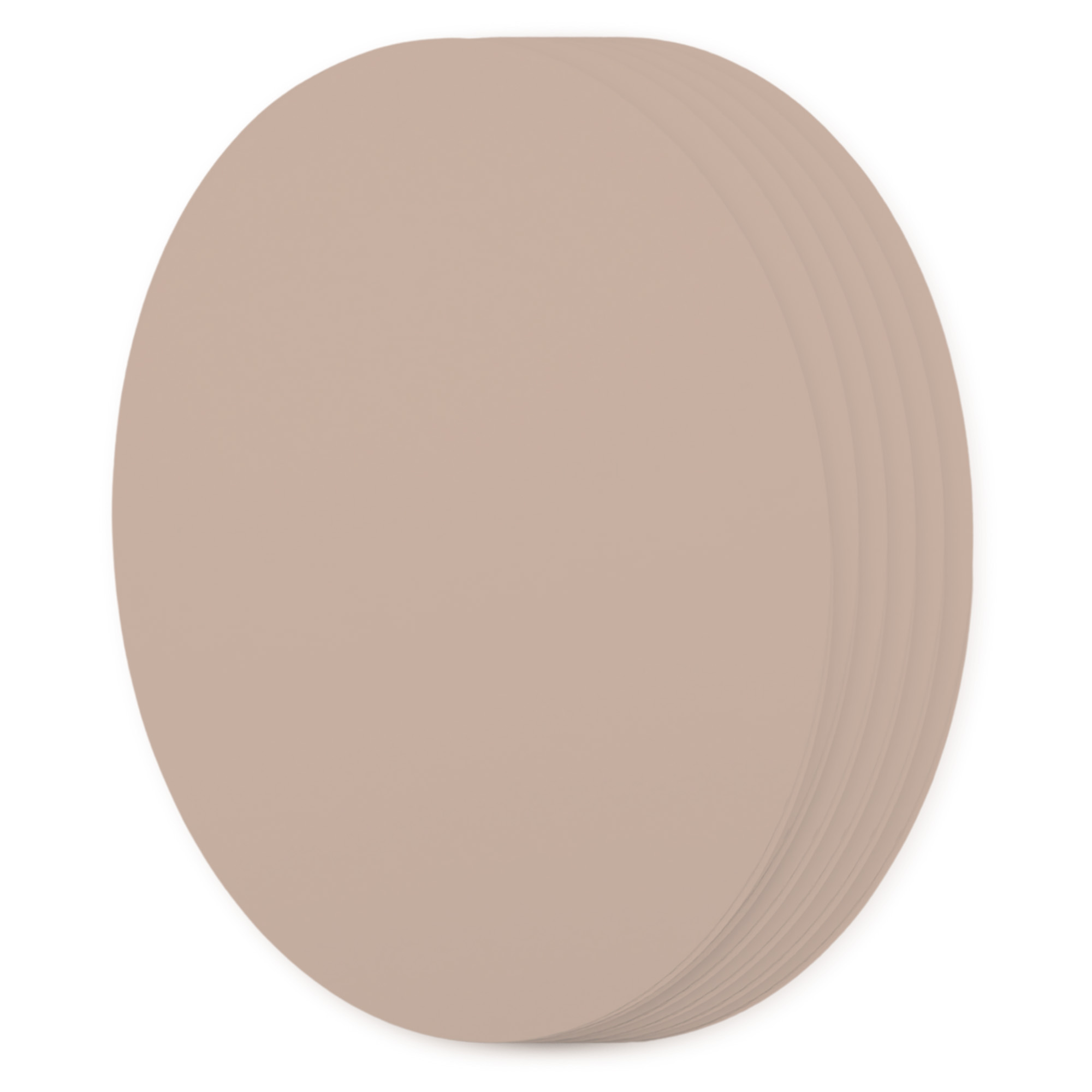 Sandy Beige Oval Invitation Card - A7 Gmund Colors Matt 5 x 7 111C