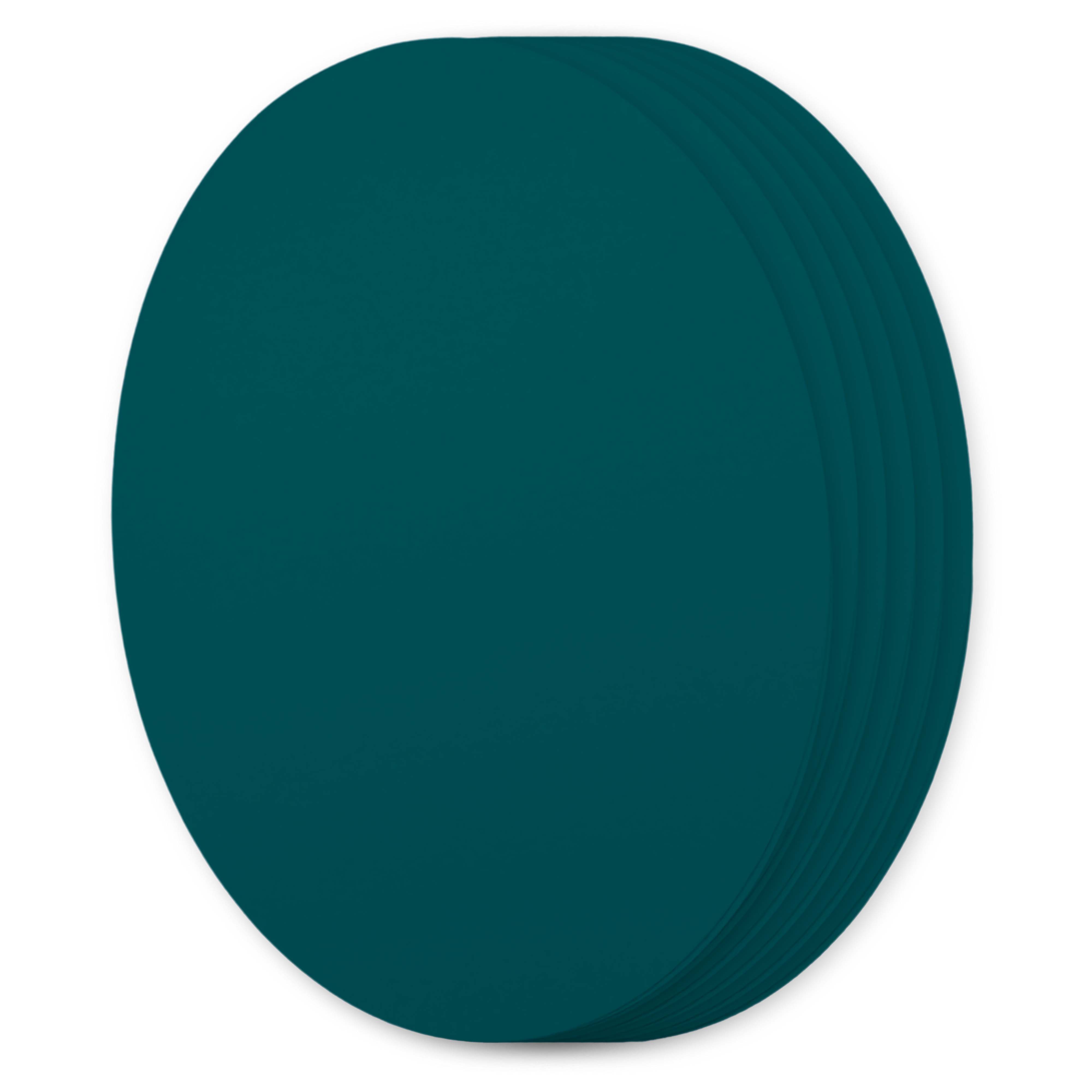 Dark Teal Blue Oval Invitation Card - A7 Gmund Colors Matt 5 x 7 111C
