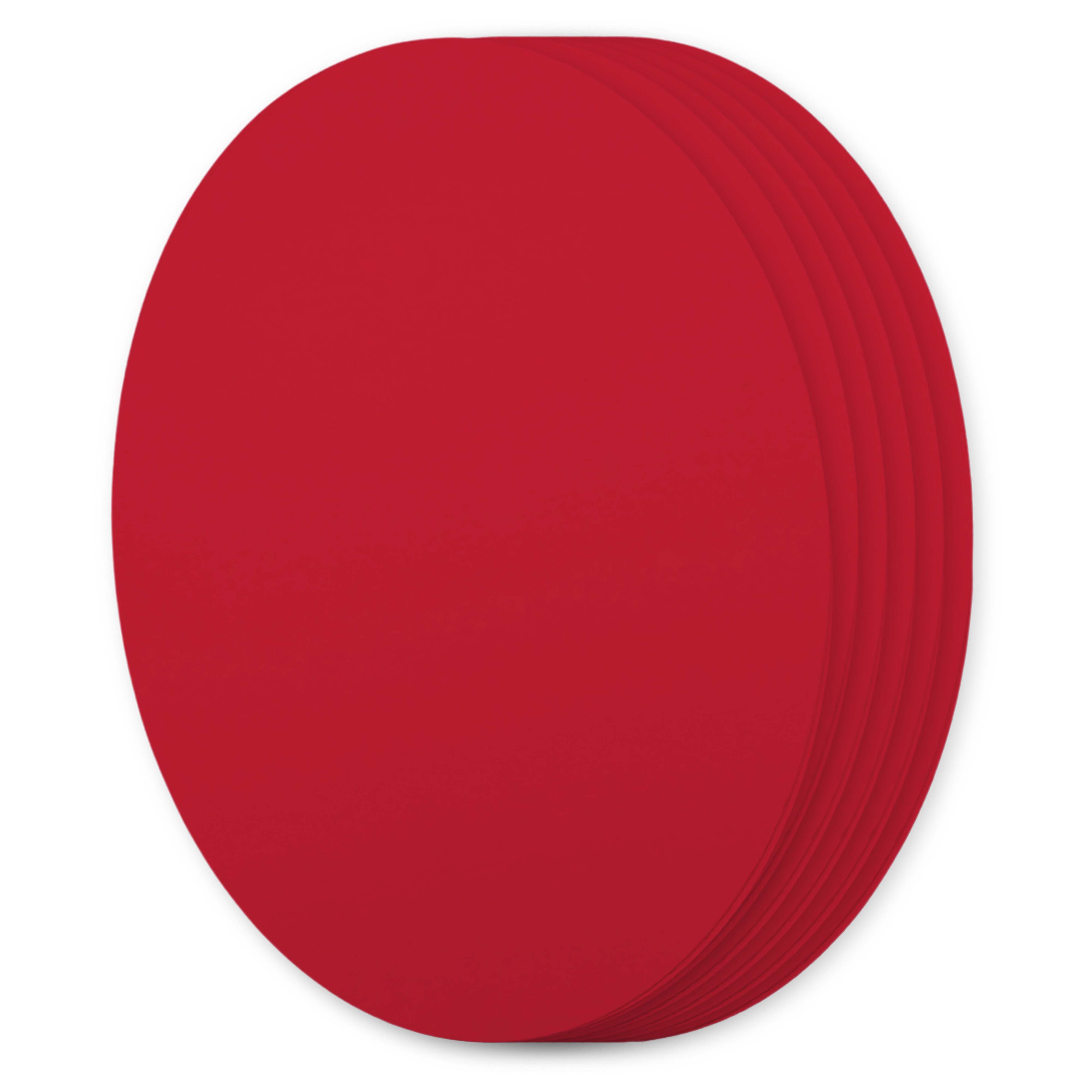 Scarlet Red Oval Invitation Card - A7 Gmund Colors Matt 5 x 7 111C