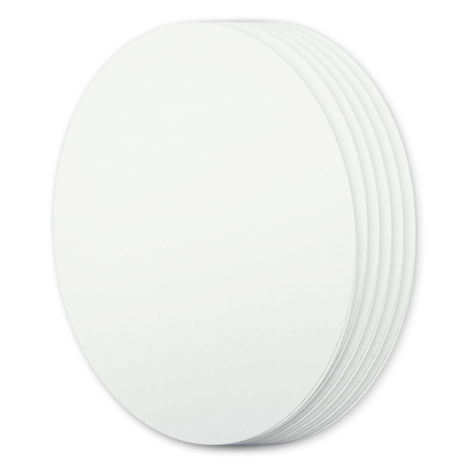 Wedding White Oval Invitation Card - A7 Gmund Colors Matt 5 x 7 111C