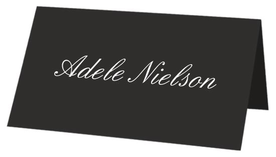 Licorice Black Folded Place Card - Gmund Colors Matt 111C