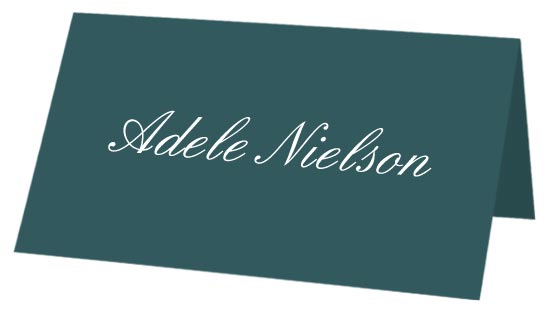 Dark Teal Blue Folded Place Card - Gmund Colors Matt 111C