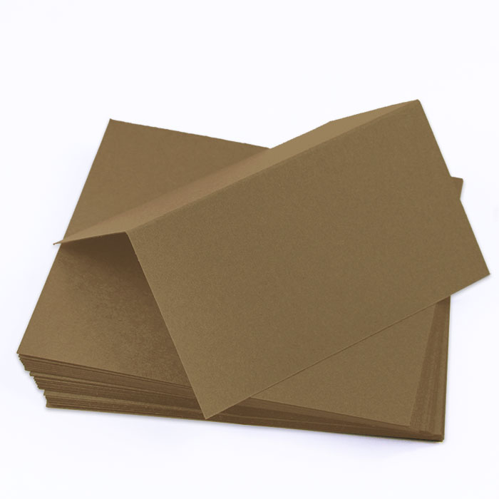 Walnut Brown Folded Place Card - Gmund Colors Matt 111C